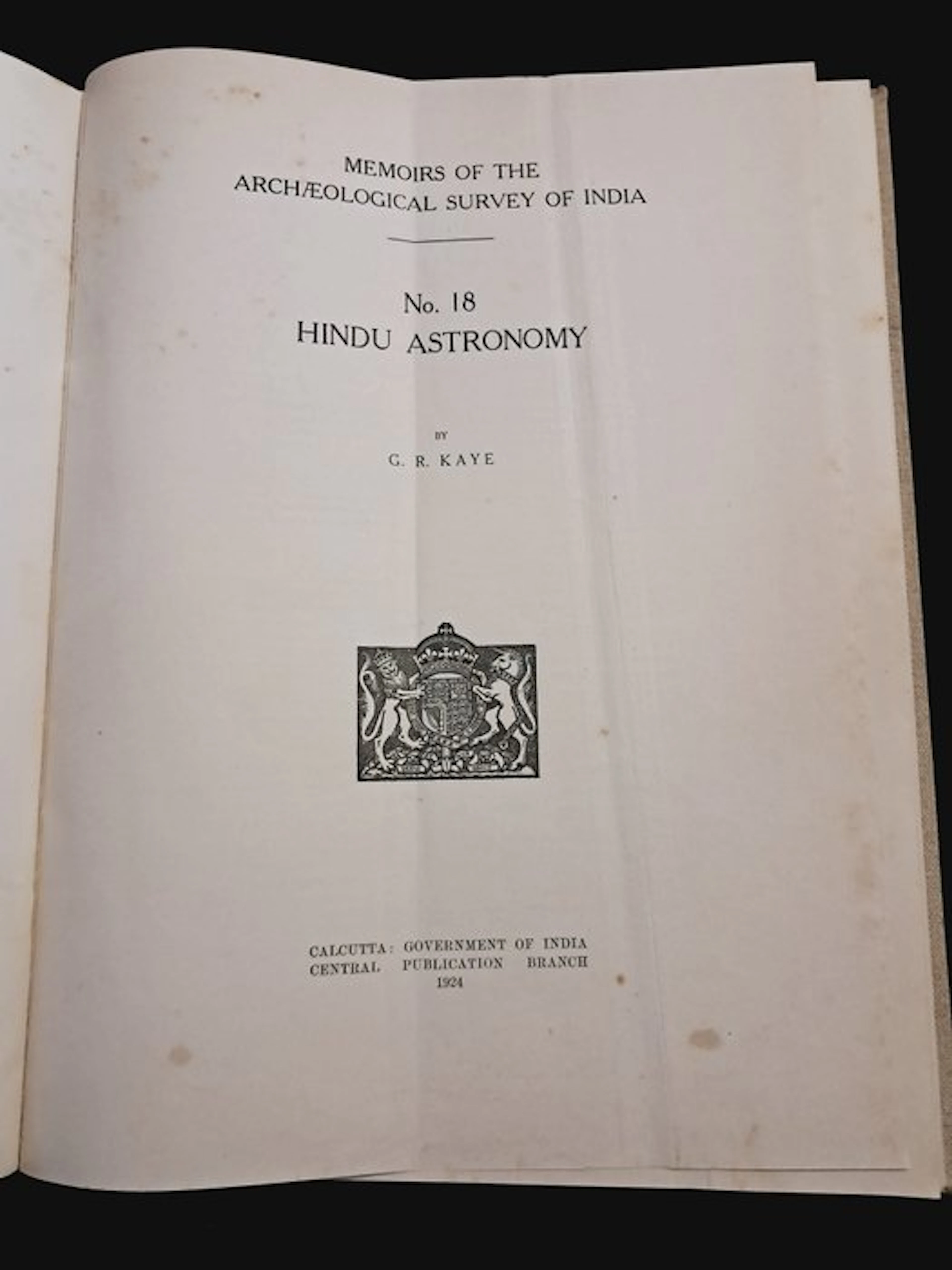 G. R. Kaye - Memoirs of the Archaeological Survey of India