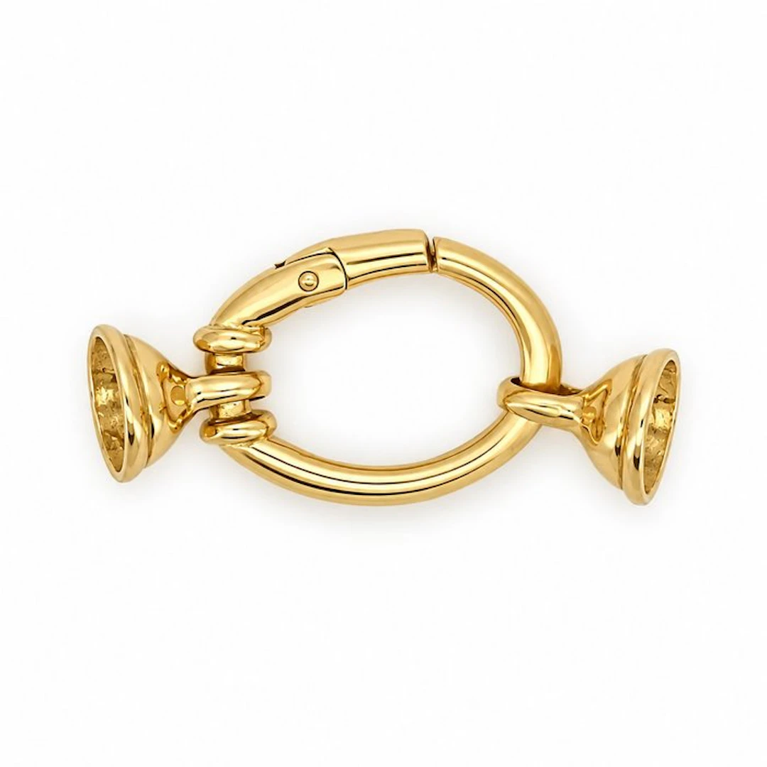 Necklace clasp - 18 kt. Yellow gold - Made in Italy - Handmade