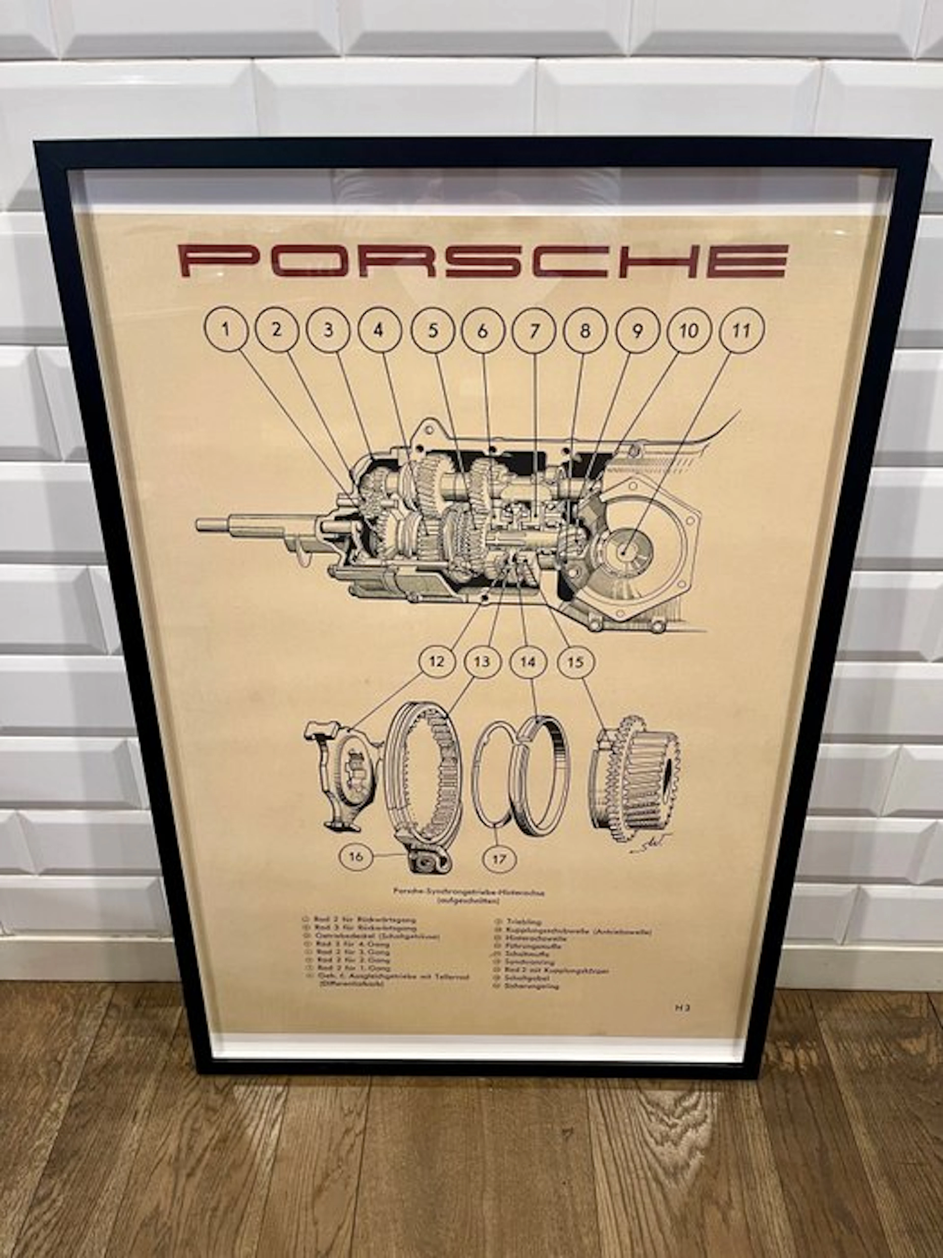 Porsche 356 GearBox - Technical Drawing - Frame - Design
