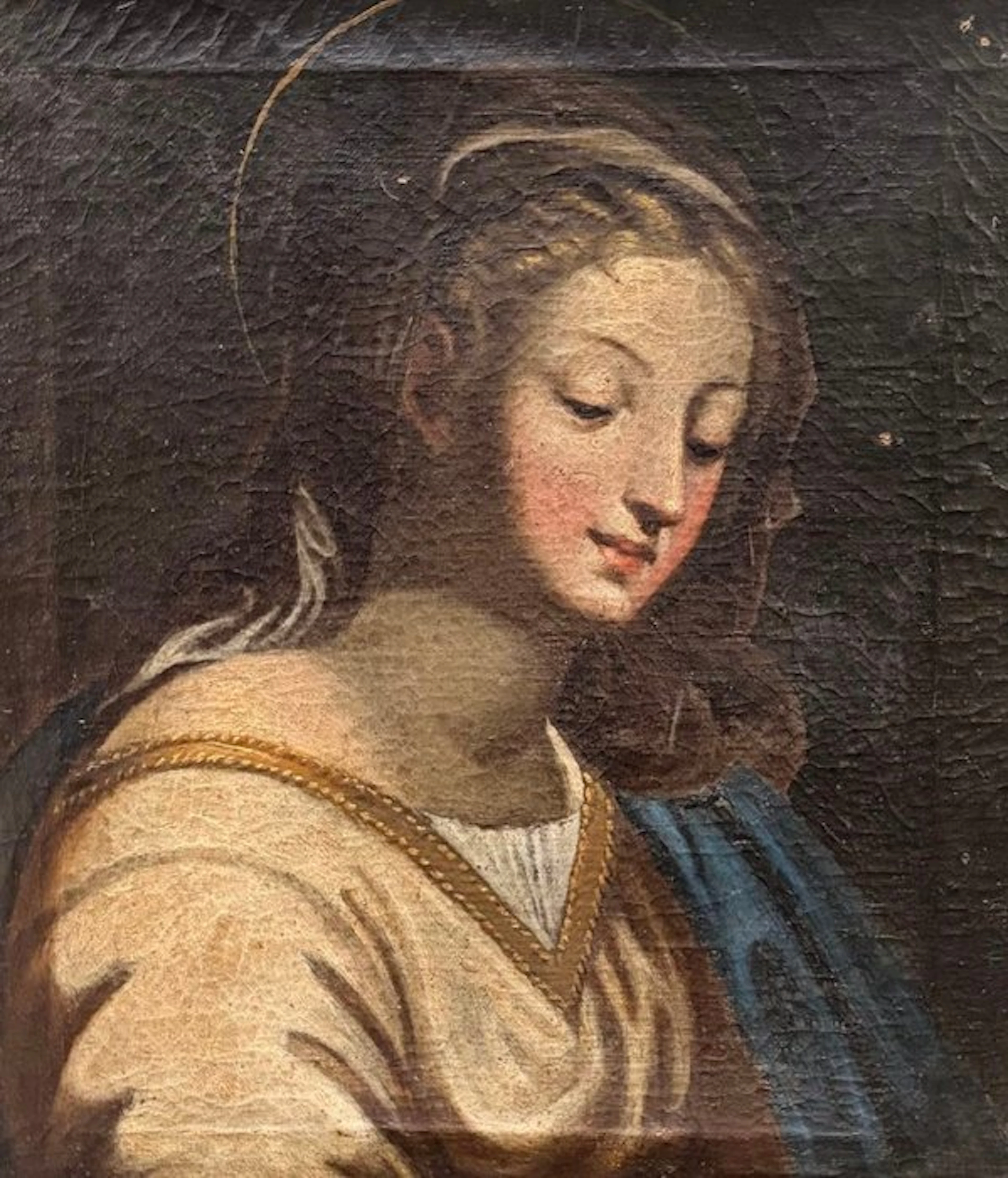 Scuola italiana (XVI-XVII) - Volto di Vergine in devozione
