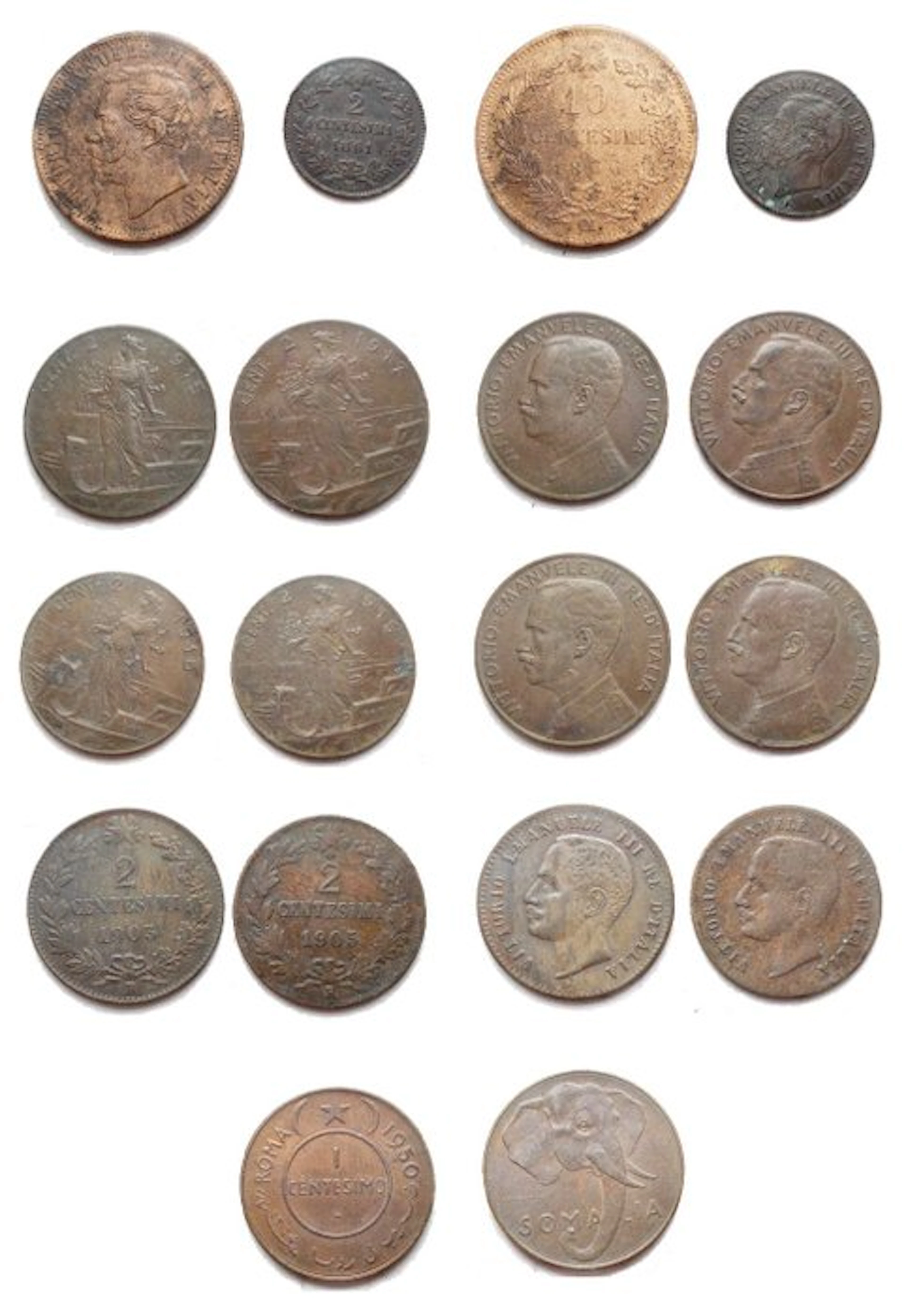 Italy, Kingdom Lotto di 9 monete - 1862-1950 (No reserve price)