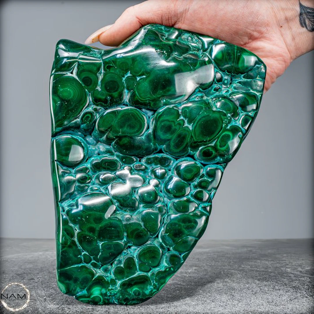 Very Rare Natural Chrysocolla & Malachite Sculpture- 1072.44 g