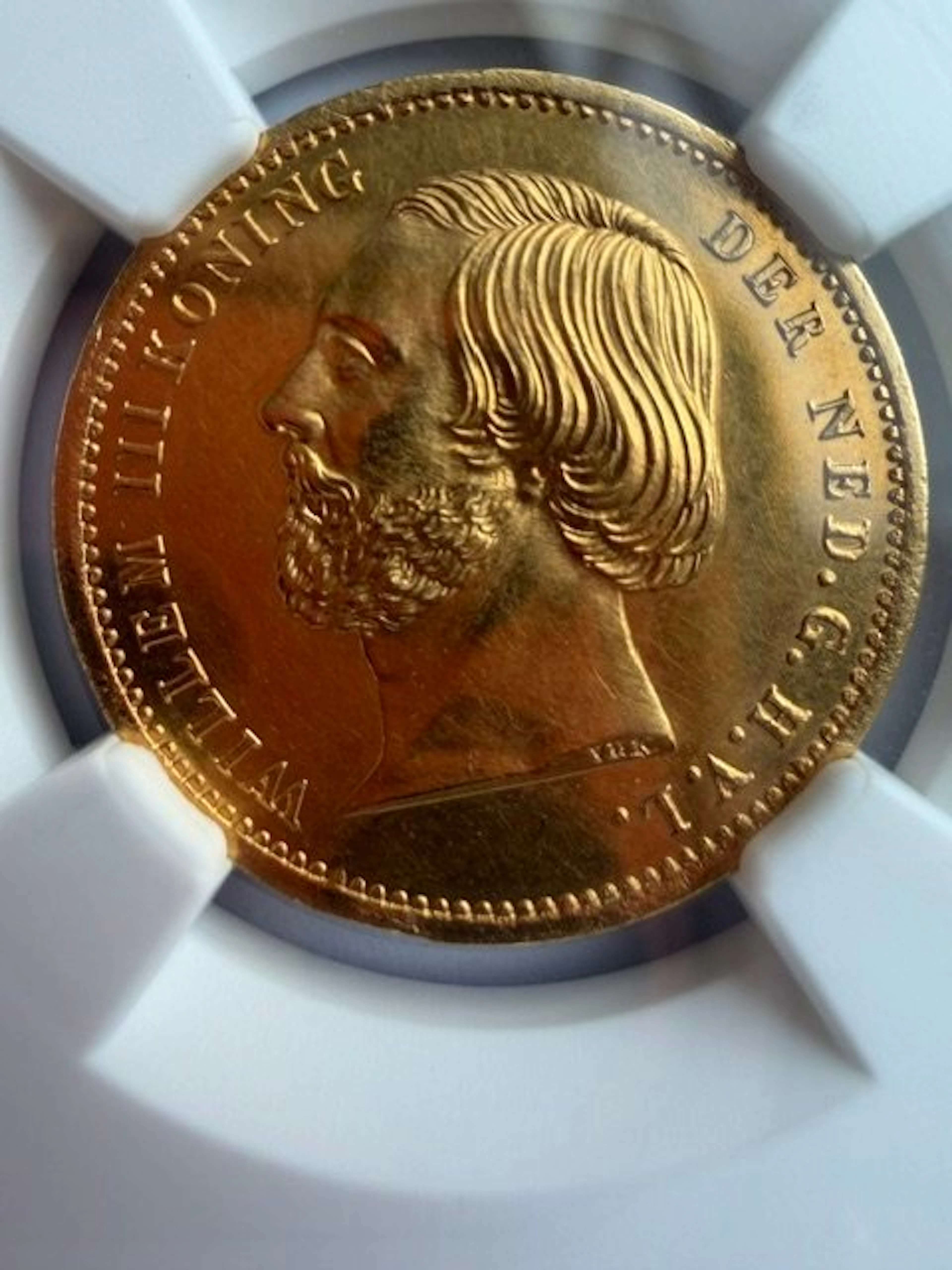 Netherlands. Willem III. 10 Gulden 1851