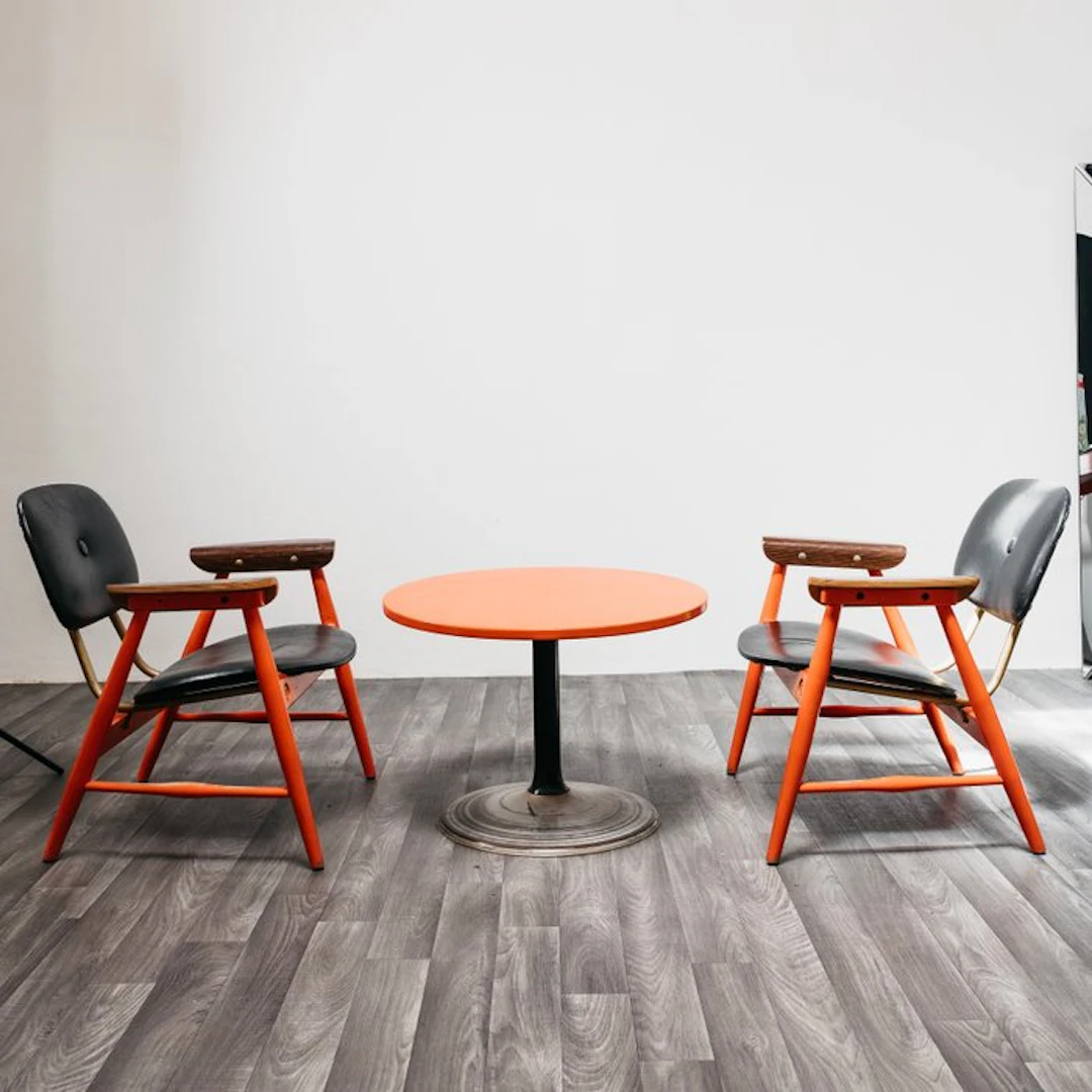 Armchair (3) - Wood, Leather
