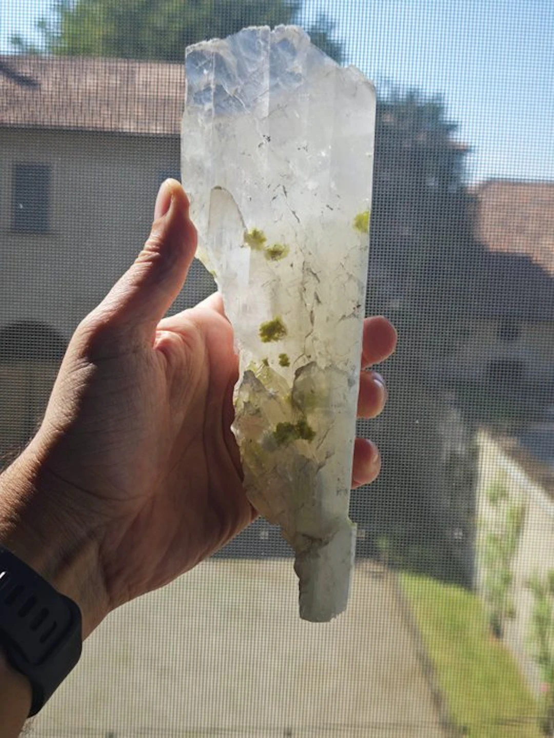 Selenite Gypsum with Native Sulfur Inclusions Crystals...
