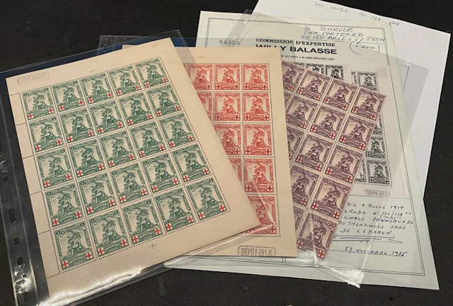 Belgium 1914/1915 - Statue of Mérode — in sheets