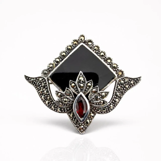 Silver - Brooch - Art Deco Revival
