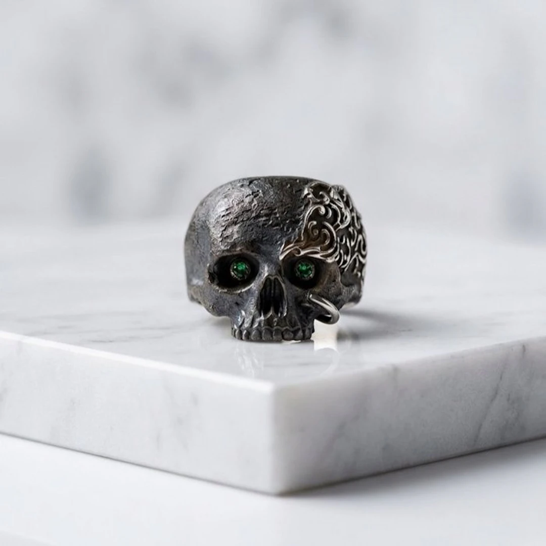 Emerald - 18 kt. - Silver, Yellow gold - Ring