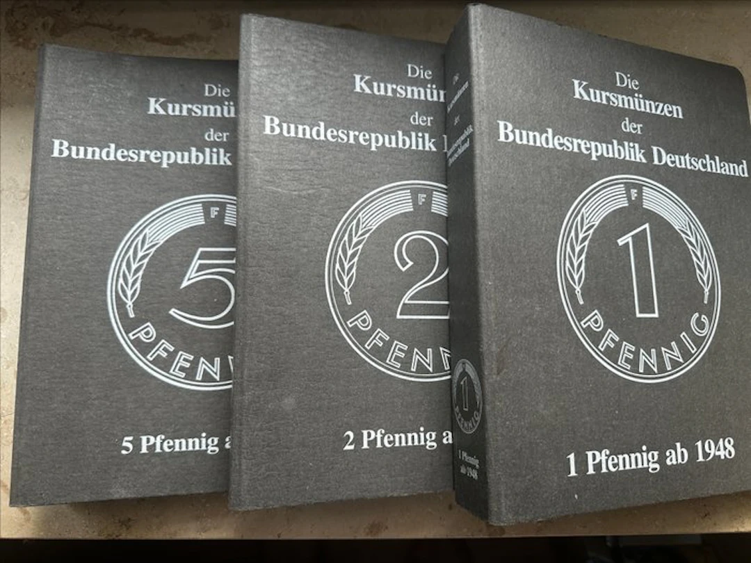 Germany. 1 - 2 - 5 Pfennig in 3 Sammler Albums. 1949 - 2000 (No reserve price)