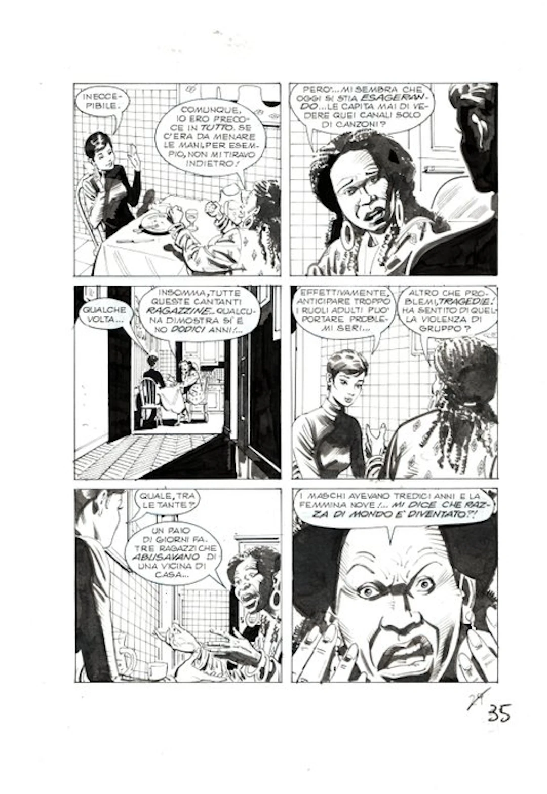 Pittaluga, Luigi - 3 Original page - Julia #113 - "Donne di denari" - 2008