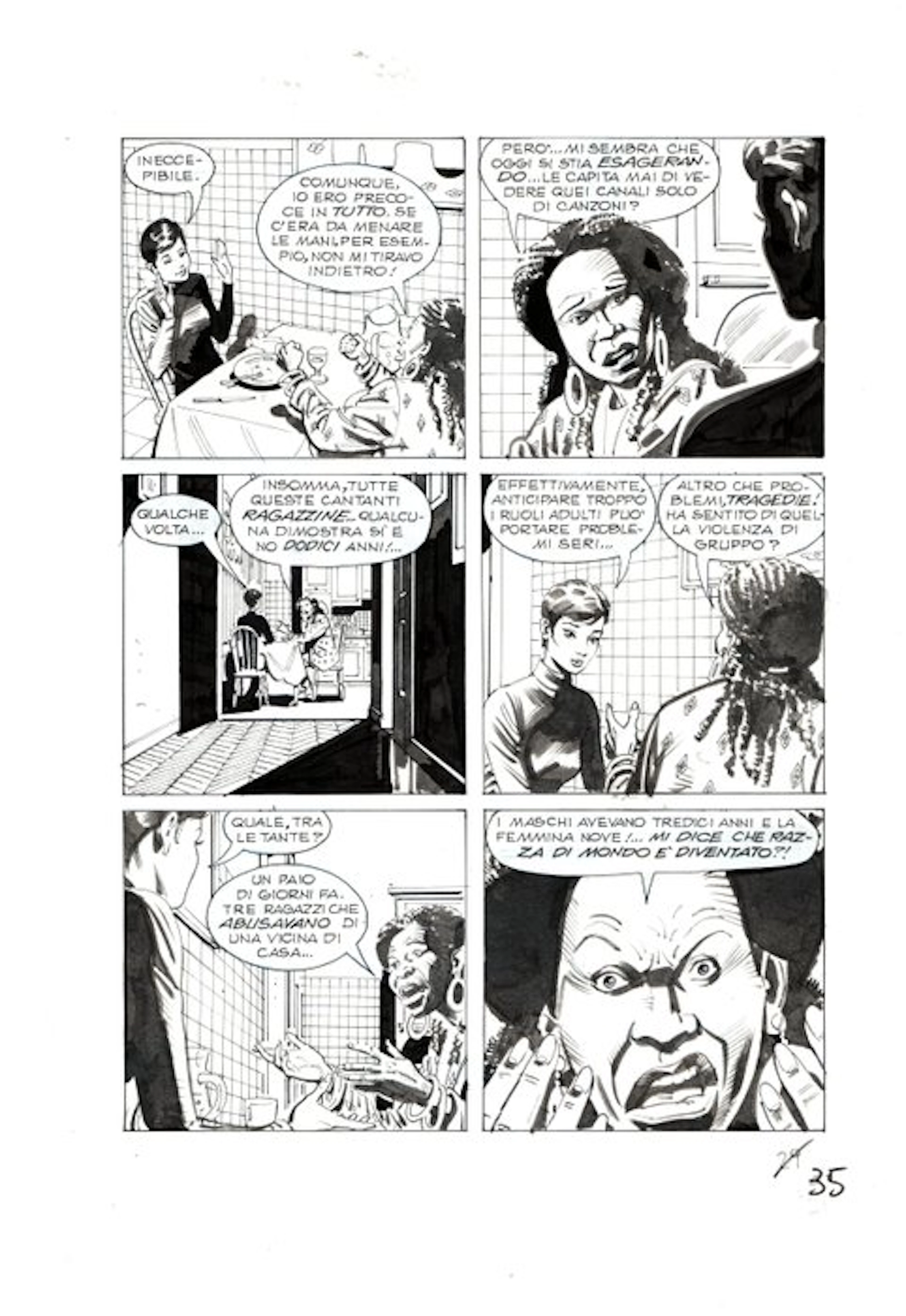 Pittaluga, Luigi - 3 Original page - Julia #113 - "Donne di denari" - 2008