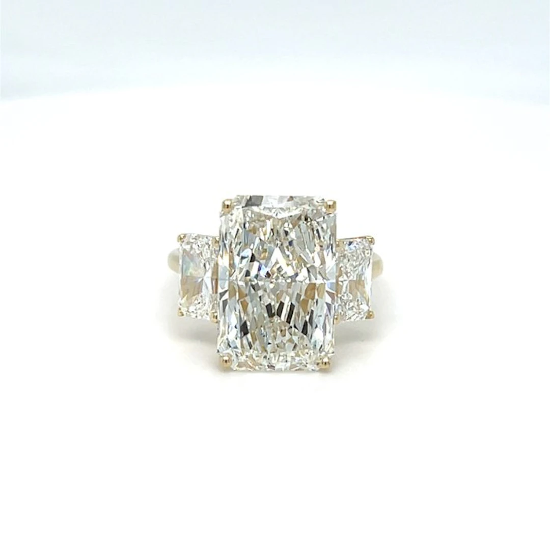 Ring - 14 kt. Yellow gold - 10.04ct. tw. Diamond (Lab-grown) - Diamond
