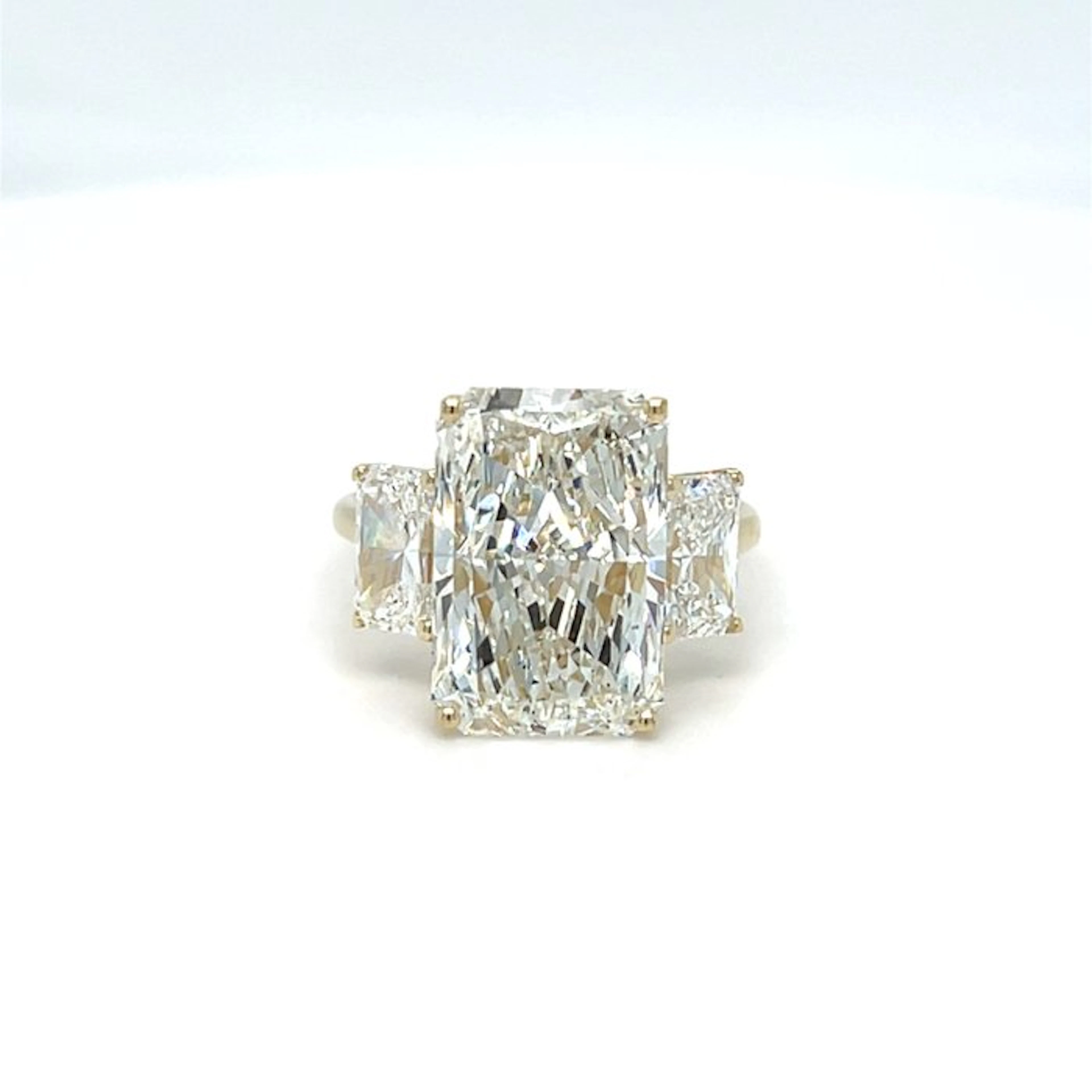 Ring - 14 kt. Yellow gold - 10.04ct. tw. Diamond (Lab-grown) - Diamond