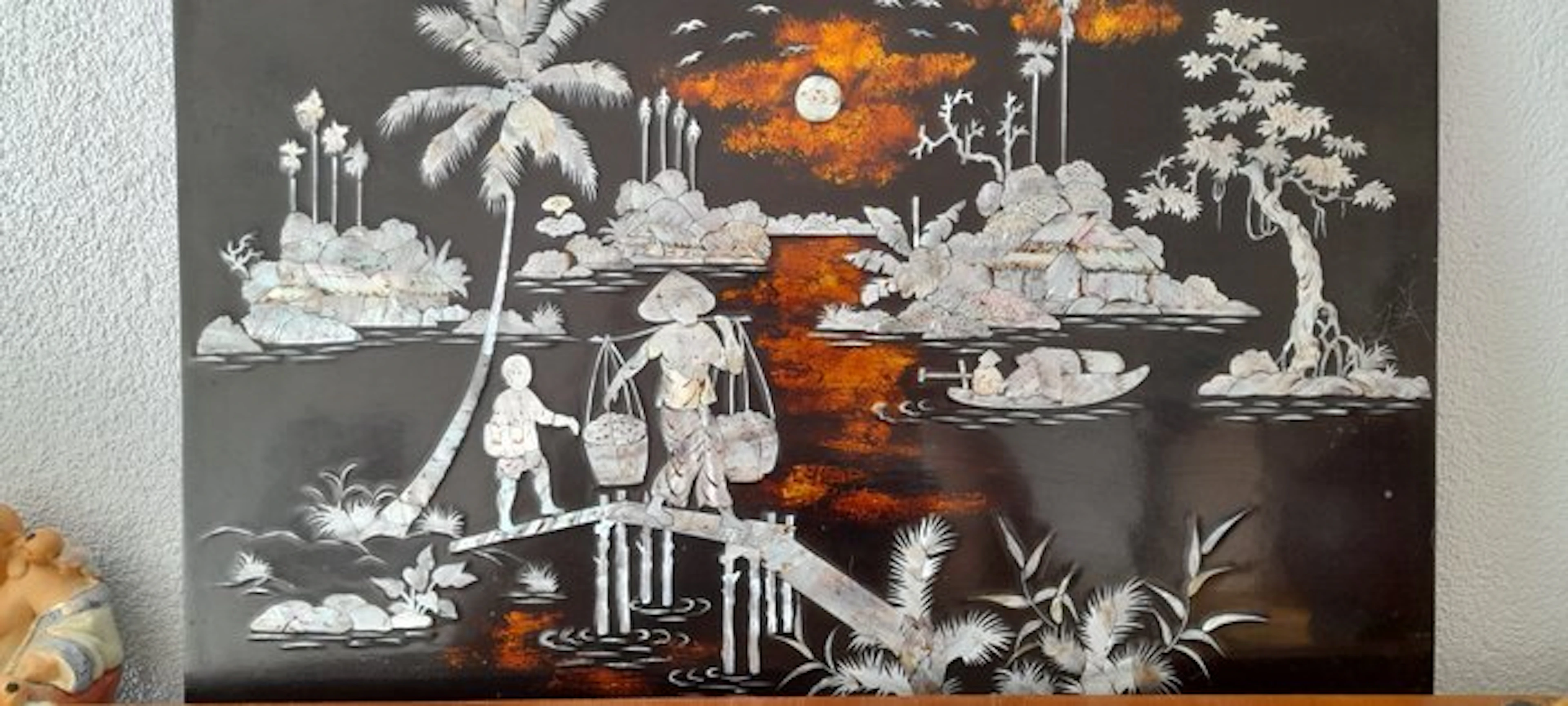Panel - Hardwood - Vietnam - Inlaid panel (No reserve price)