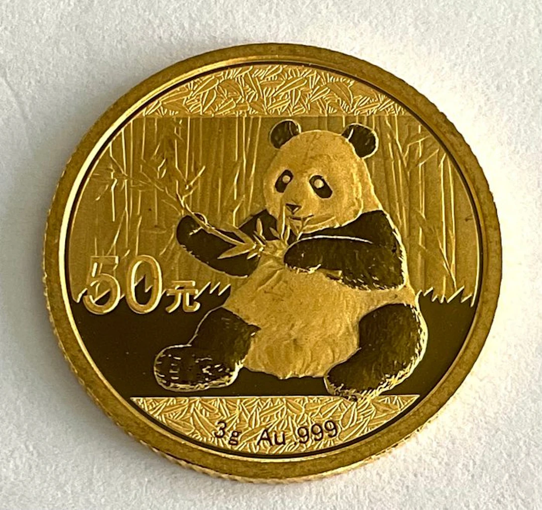 China. 50 Yuan 2017 - Panda - 3 g