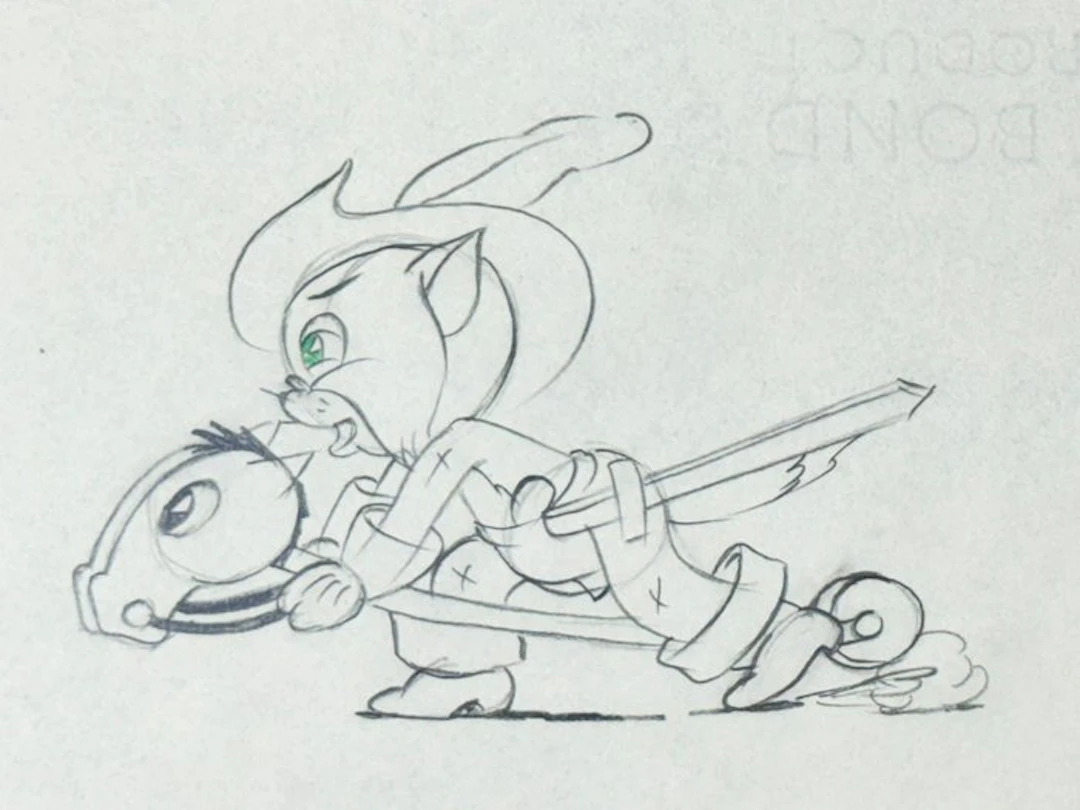 Walt Disney - Ambrose Production Drawing - The Robber Kitten (Walt