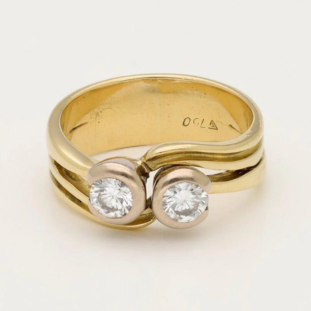 Ring - 18 kt. Yellow gold Diamond (Natural)