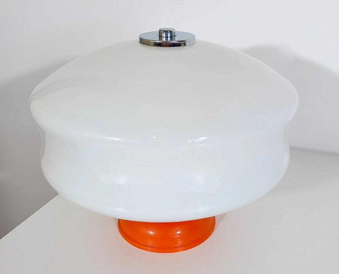 Table lamp - UFO style - Glass, Steel