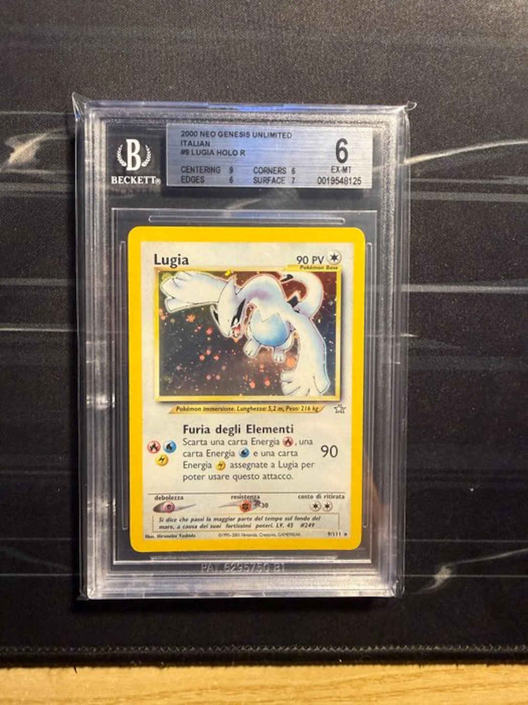 Pokémon Graded card - Lugia - Beckett 6 - WOTC - Neo Genesis