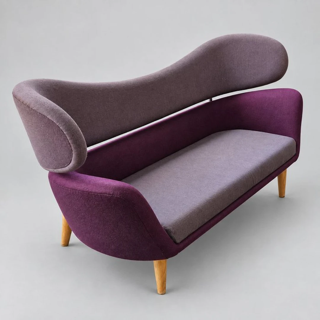 One Collection - Finn Juhl - Sofa - Teak, Wool - Finn Juhl Poet Sofa