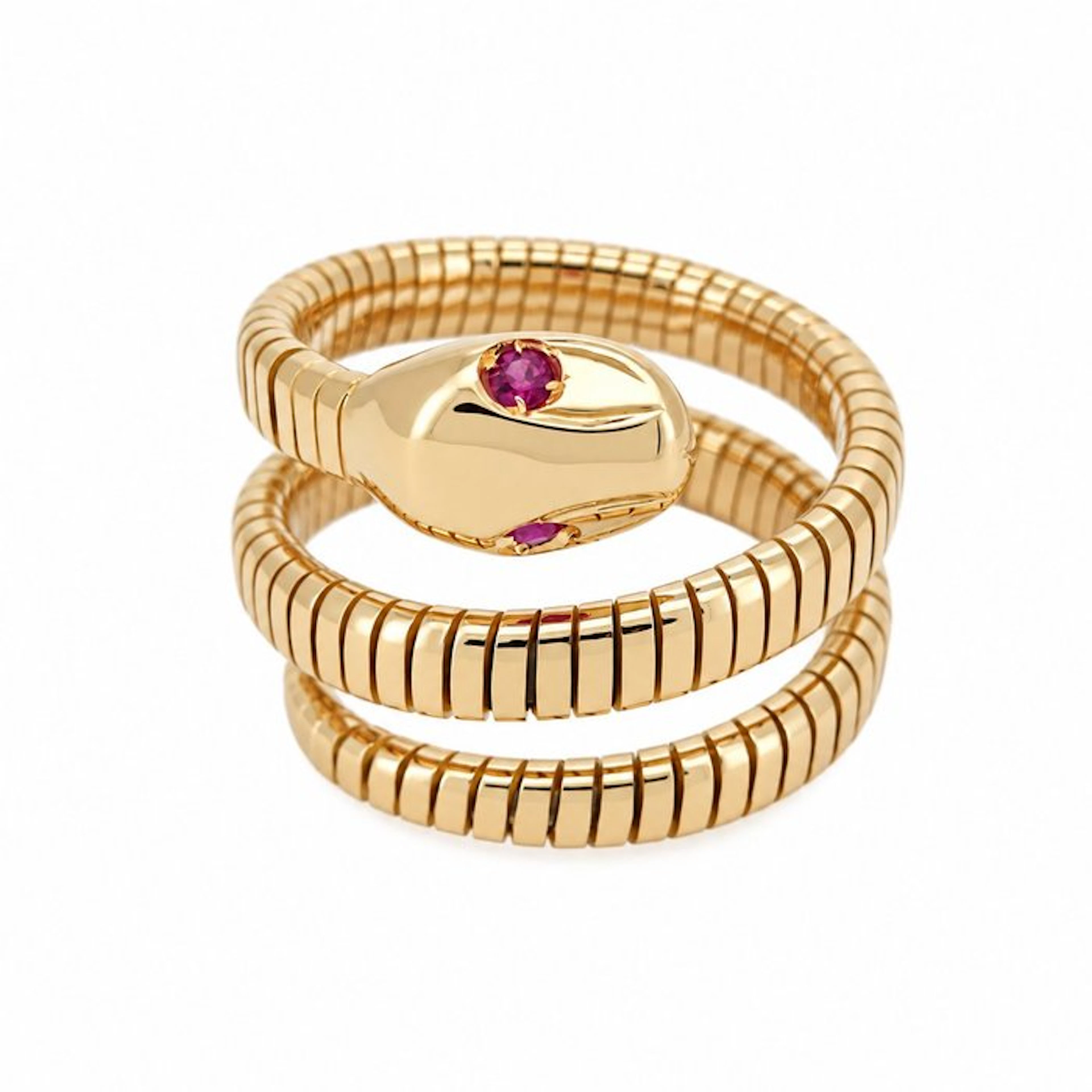 Ring - 18 kt. Yellow gold - 0.04ct. tw. Ruby - Made in Italy - Handmade