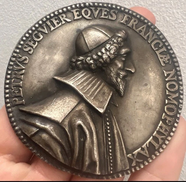 France. Medal Pierre Séguier Uniface Medal Plaque 68mm...