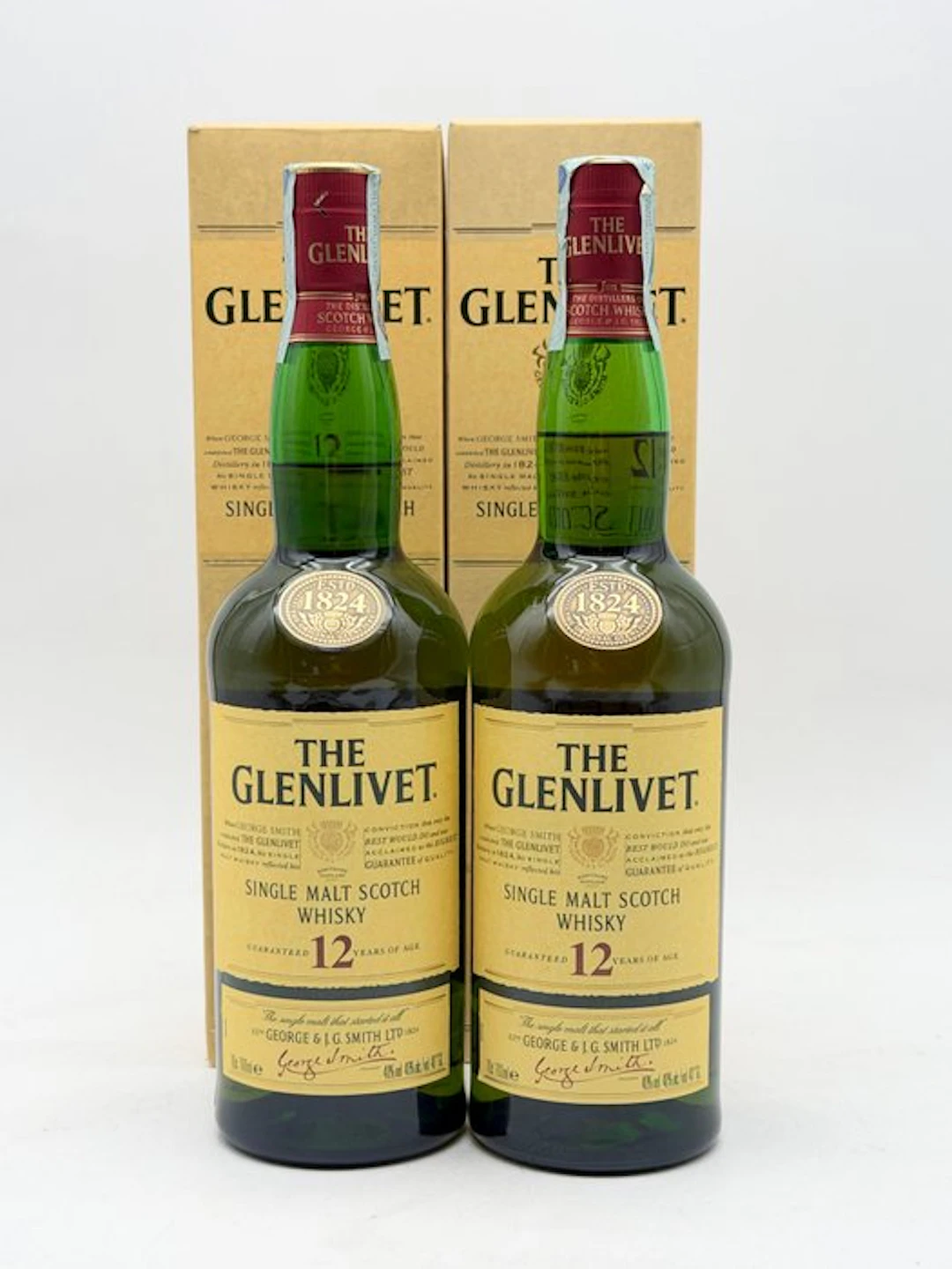 The Glenlivet 12 years old - b. 2009, 2010 - 70cl - 2 bottles