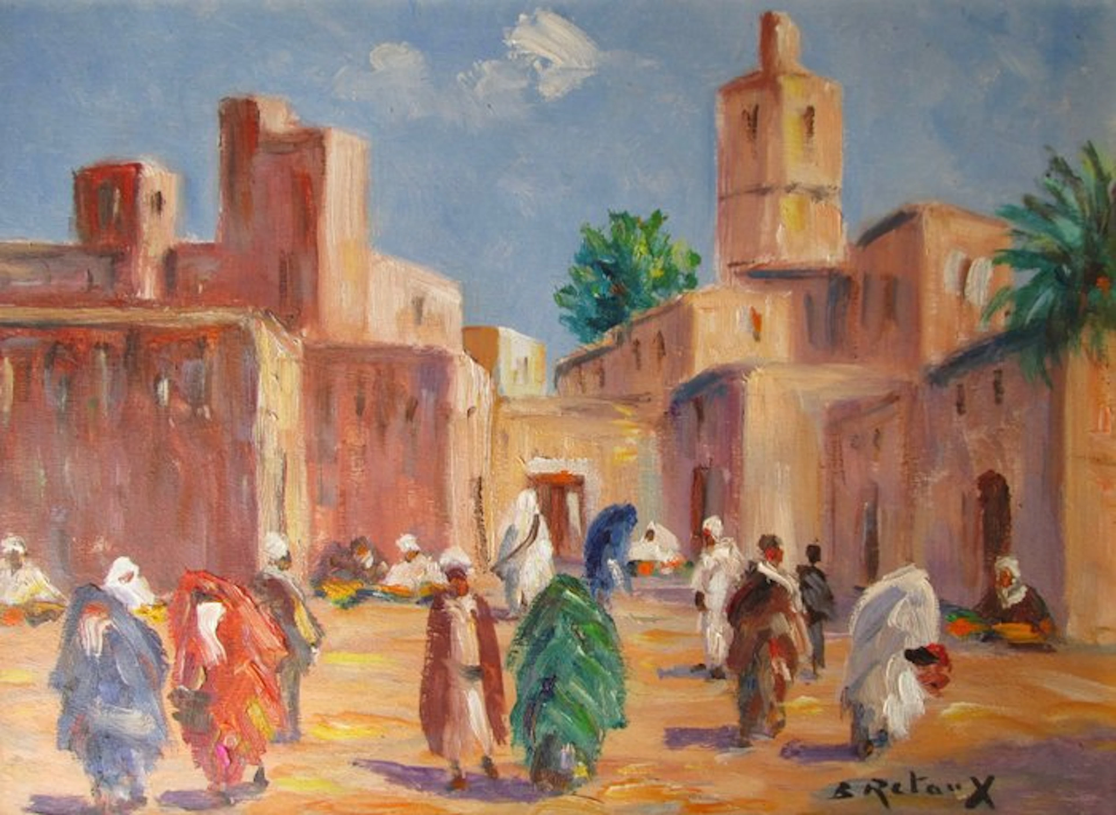 Retaux Bruno (1947) - Rue du Bled au Maroc