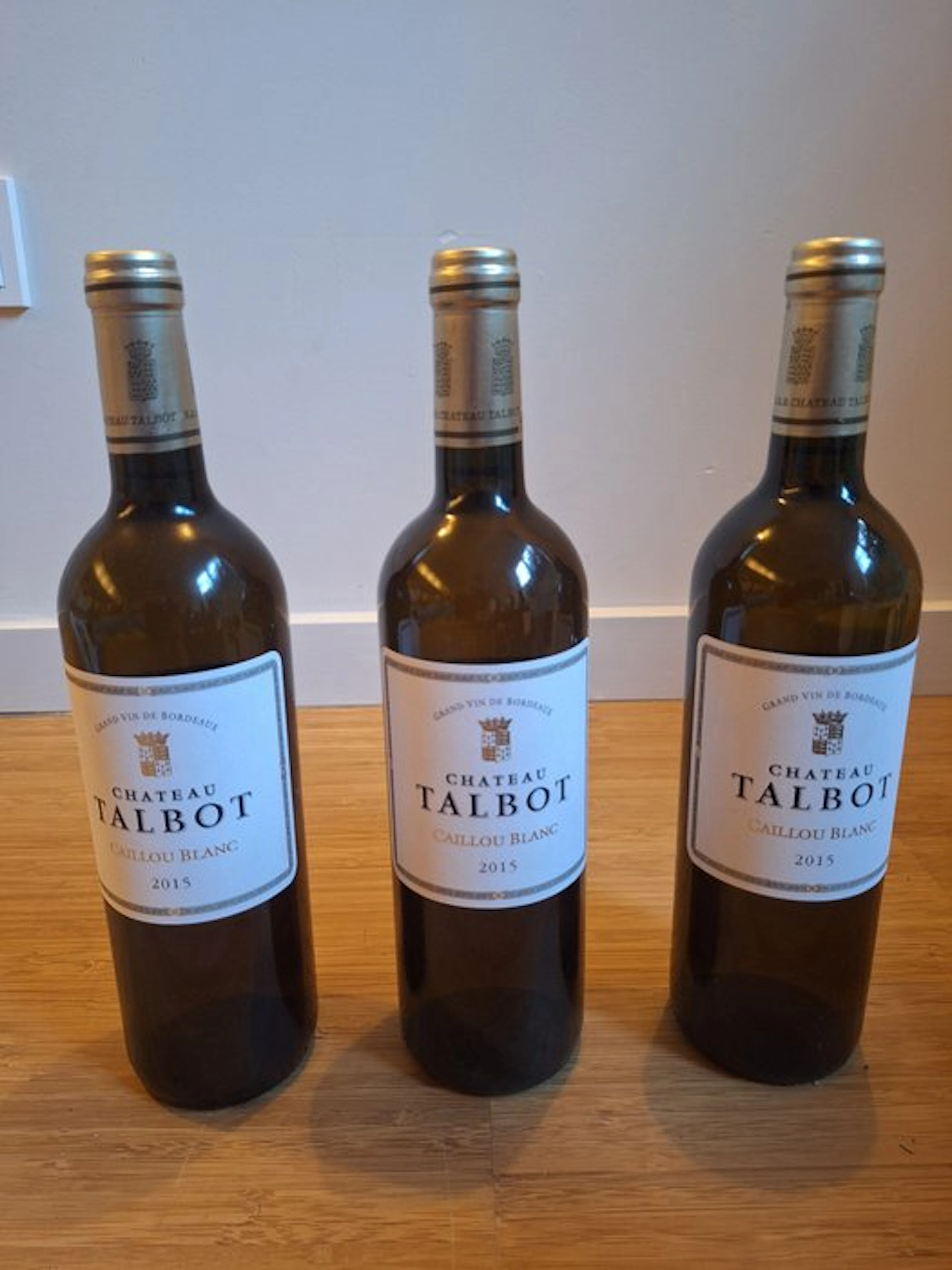 2015 Chateau Talbot "Caillou Blanc" - Bordeaux - 3 Bottles (0.75L)