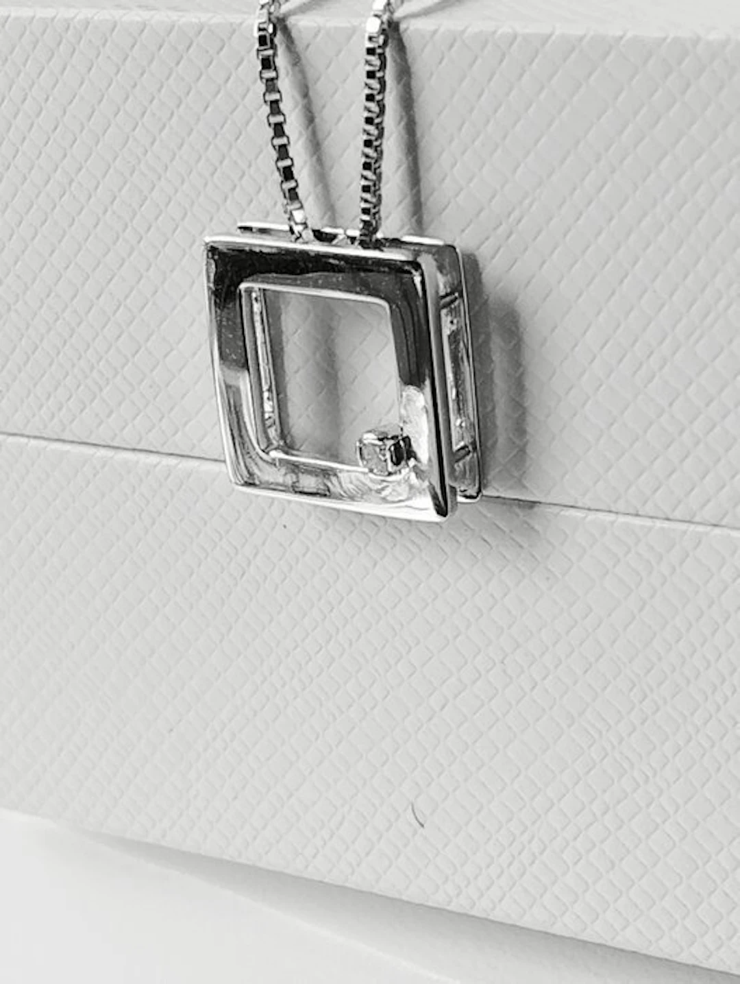 No reserve price - 2 piece jewellery set Platinum chain...