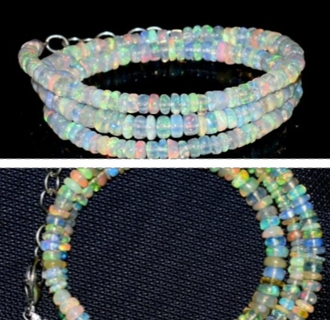 Opal Necklaces (2) AA Natural Mineral 74 Carats- 19 g - (2)
