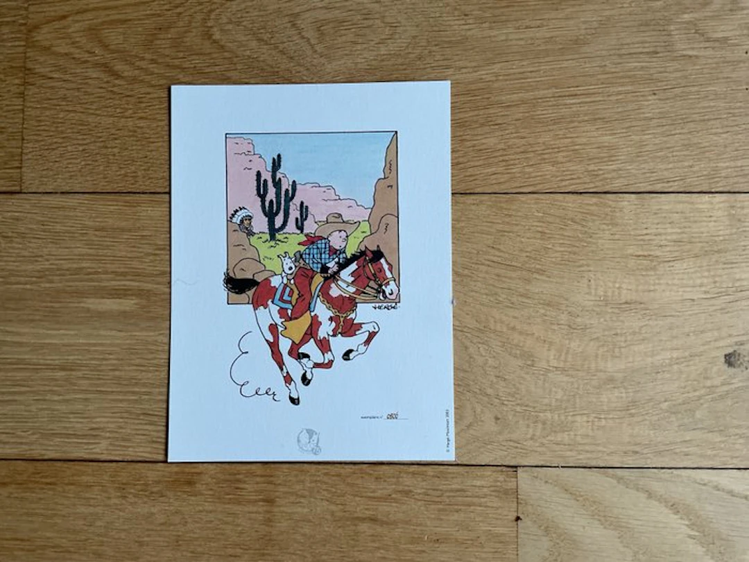 Tintin - 1 Tintin lithograph - Moilinsart - 2003