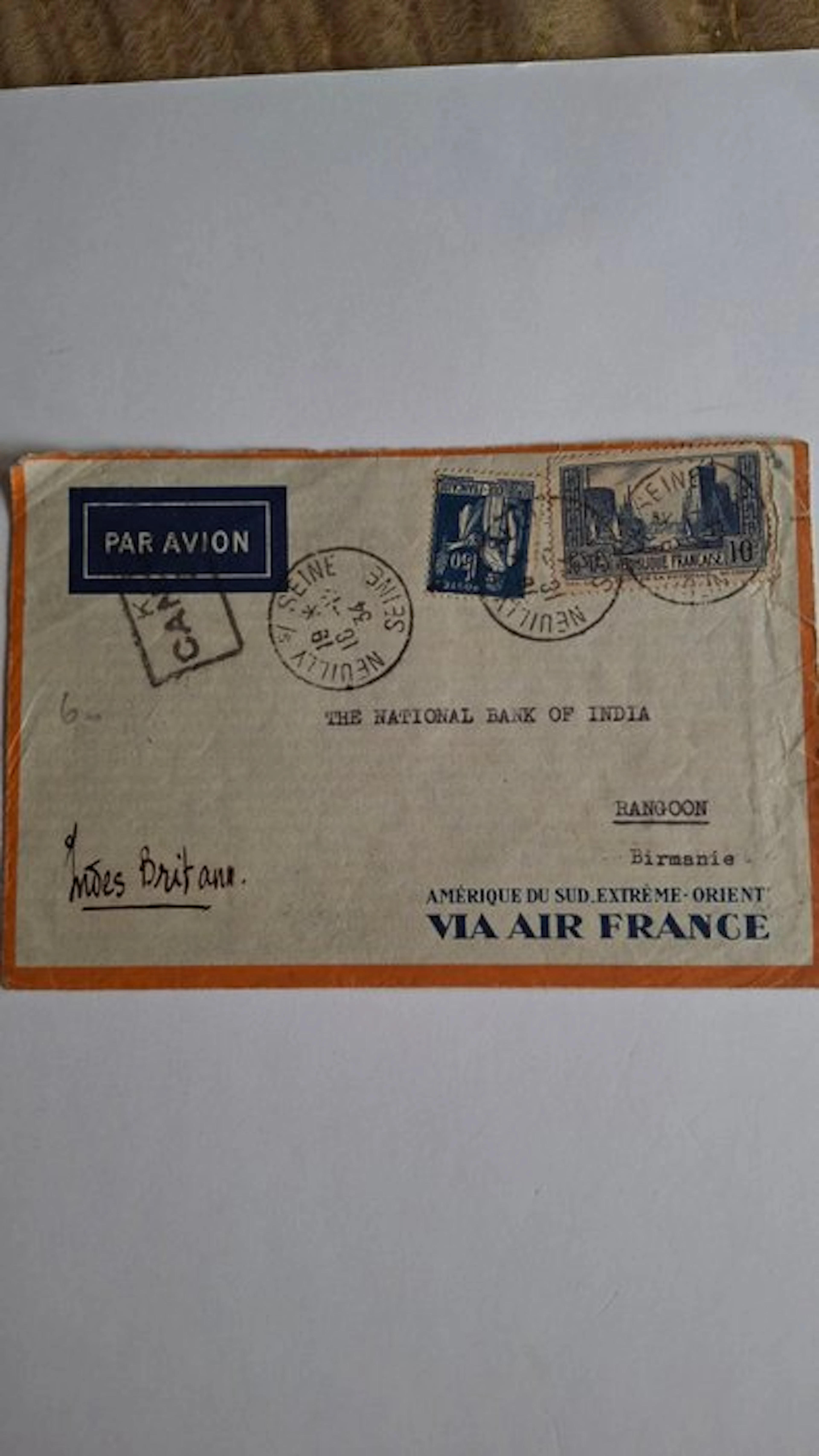 France 1934 - 1934 - Rare exceptional airmail item from...