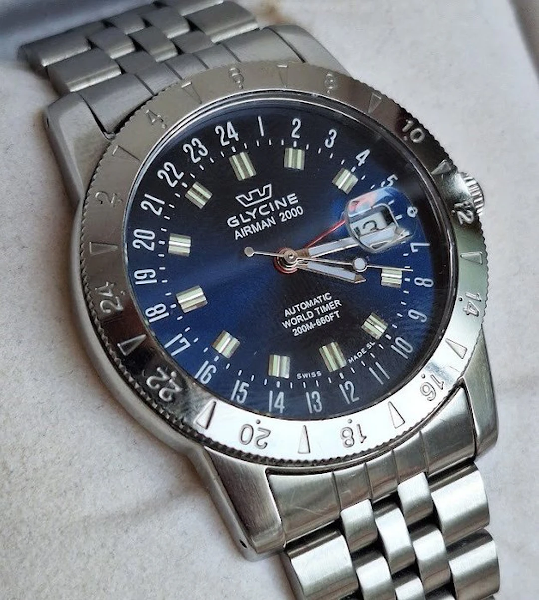 Glycine - Airman 2000 World Timer - GMT - No reserve...
