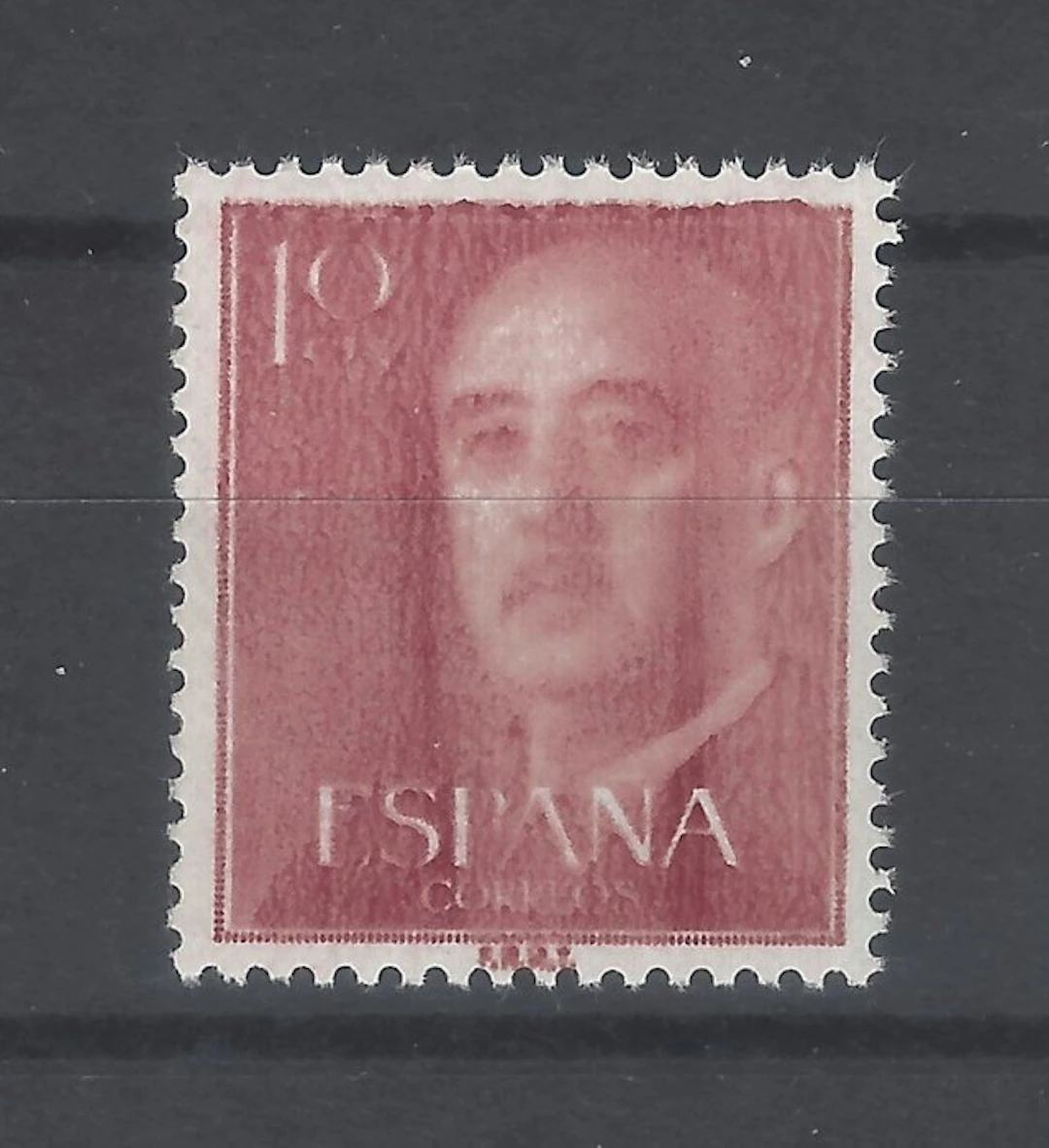 Spain 1955/1956 - General Franco uninked impression variety - Edifil nº 1143id