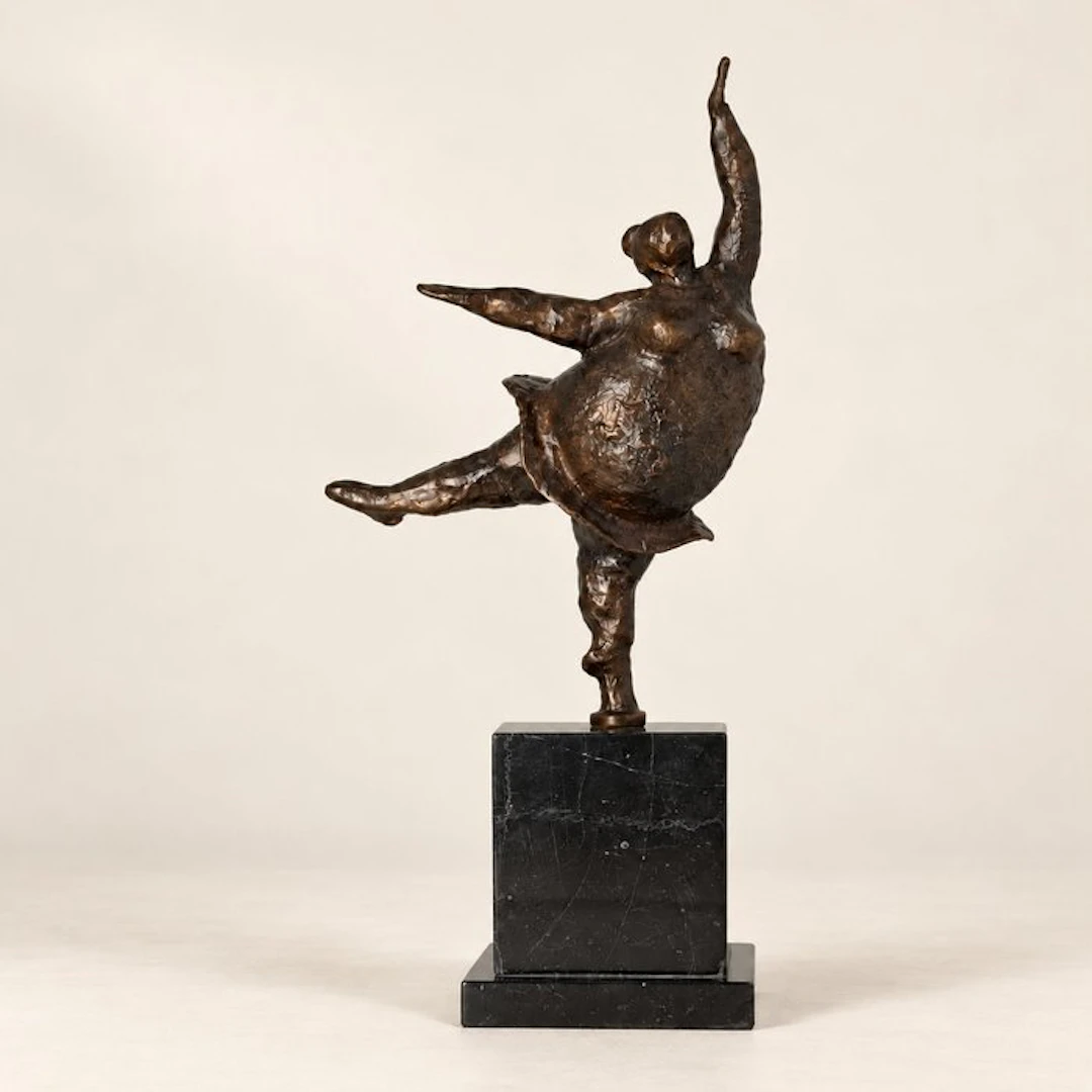 Figurine - Dansende vrouw - Bronze, Marble
