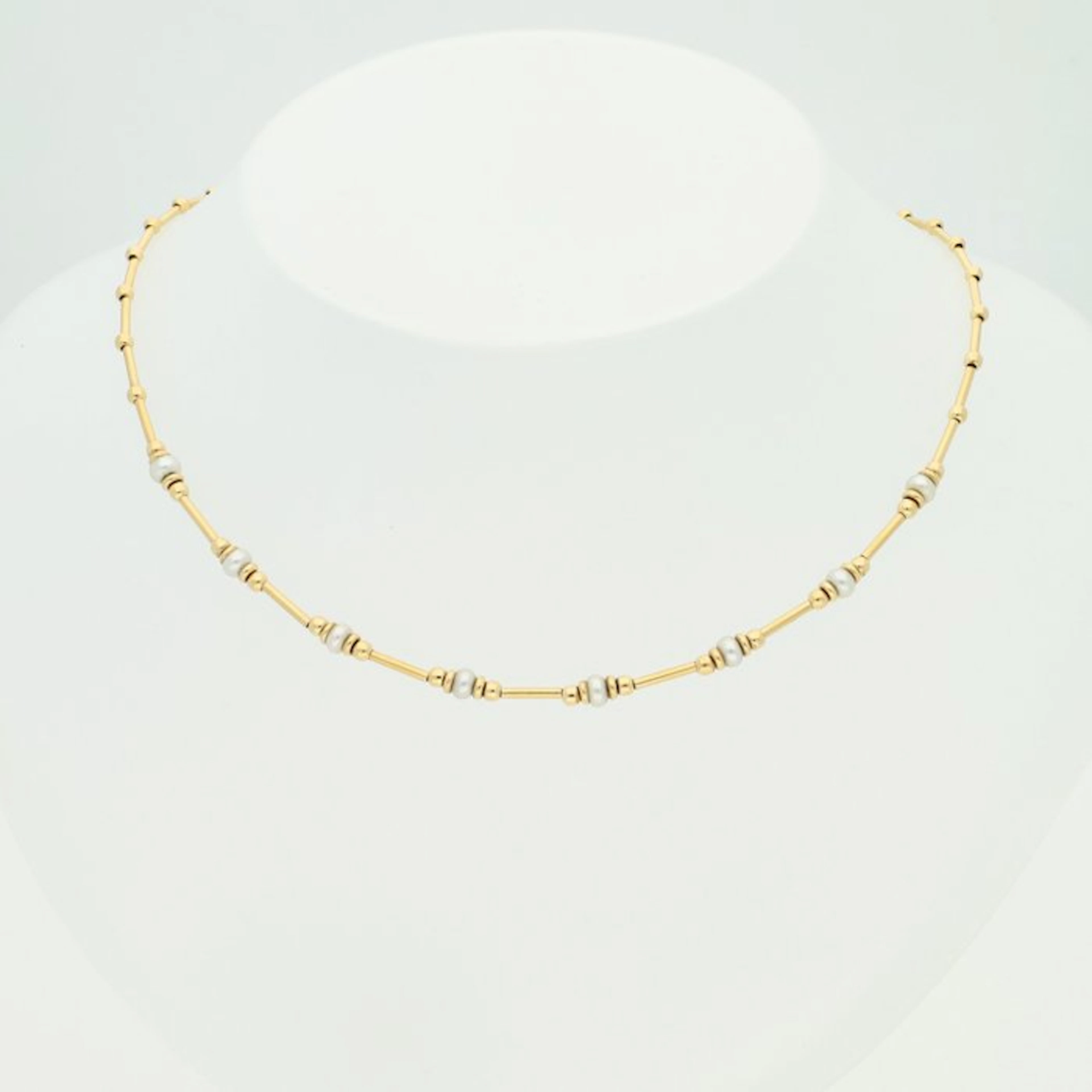 Chain - 18 kt. Yellow gold - Pearls