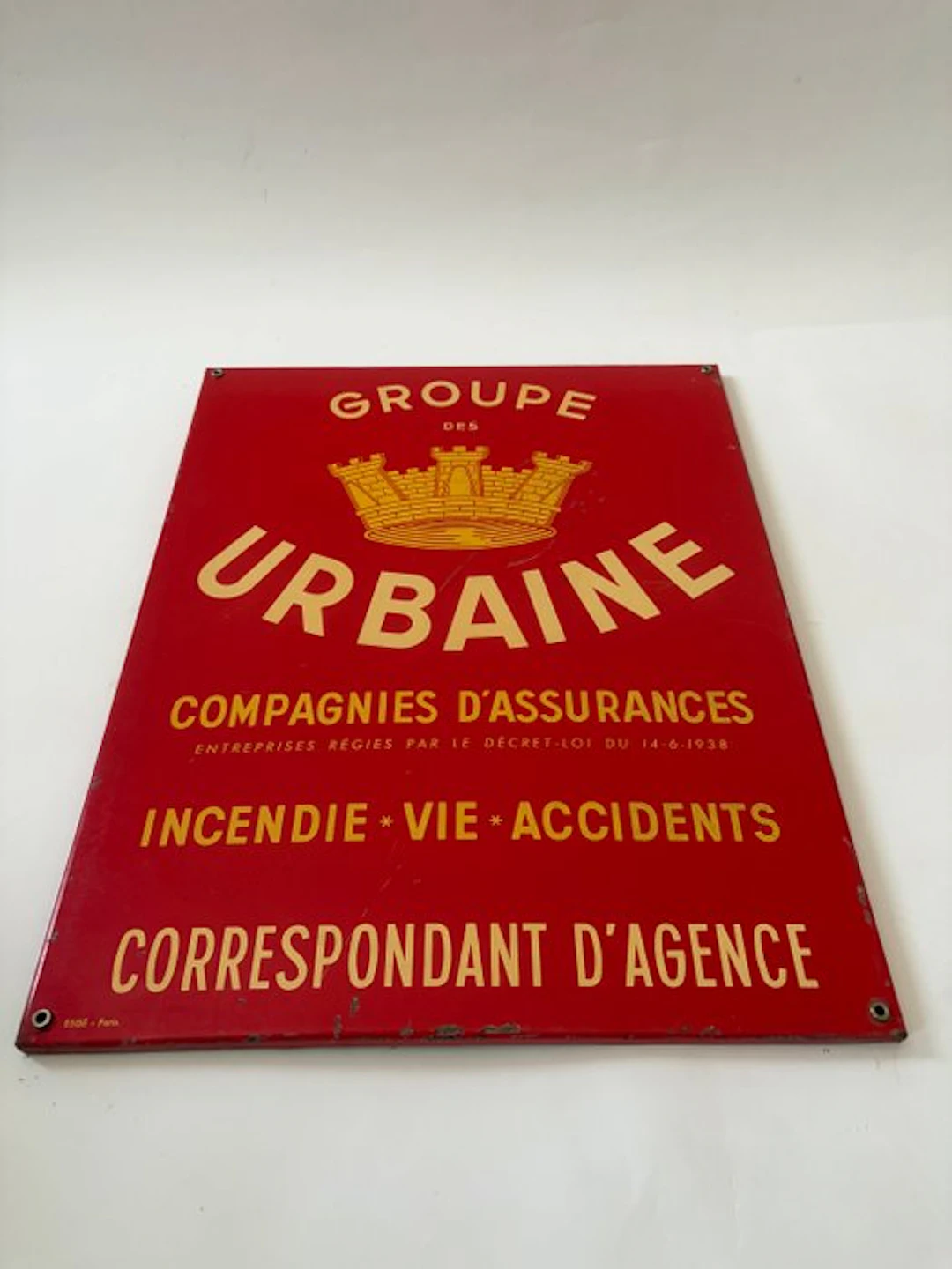ESGÉ . Paris - The Urbaines Group - Advertising sign - Lithographed sheet metal