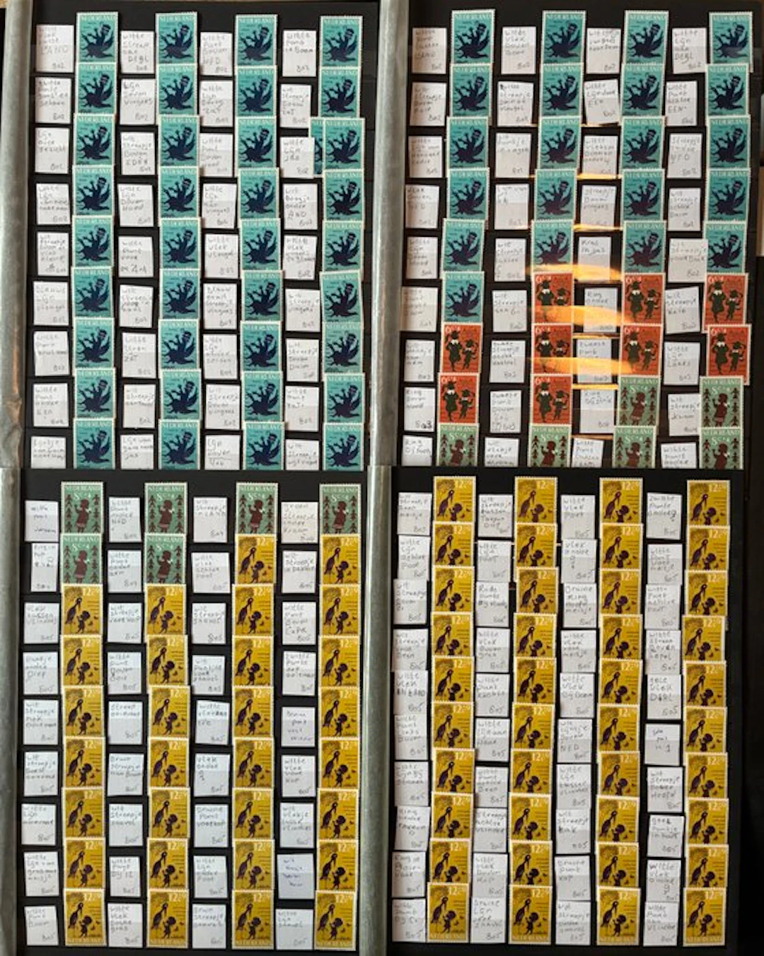Netherlands 1963 - Printing anomalies on Kinderzegels - NVPH 802/805