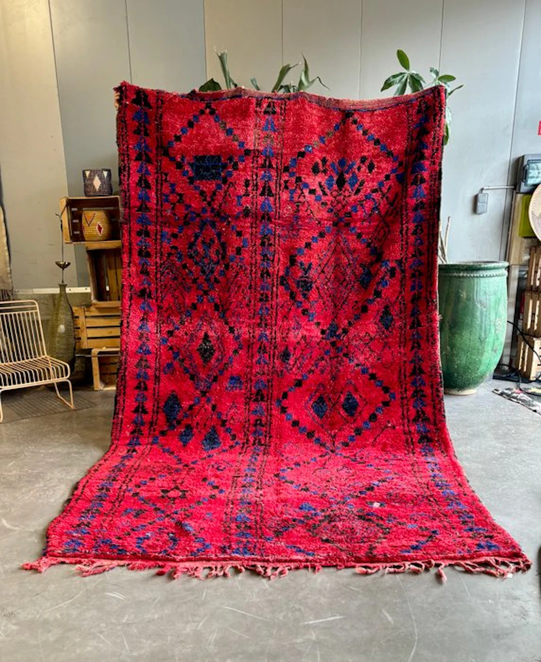 Vintage Moroccan Rug from the Chichaoua Region –...