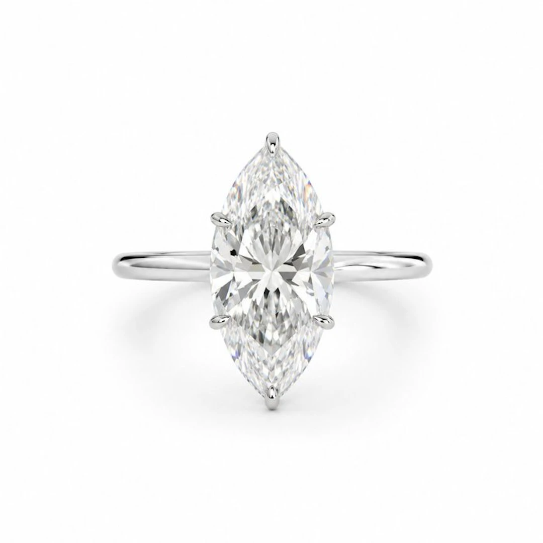No reserve price - Ring - 14 kt. White gold - 3.10ct. tw. Diamond (Lab-grown)