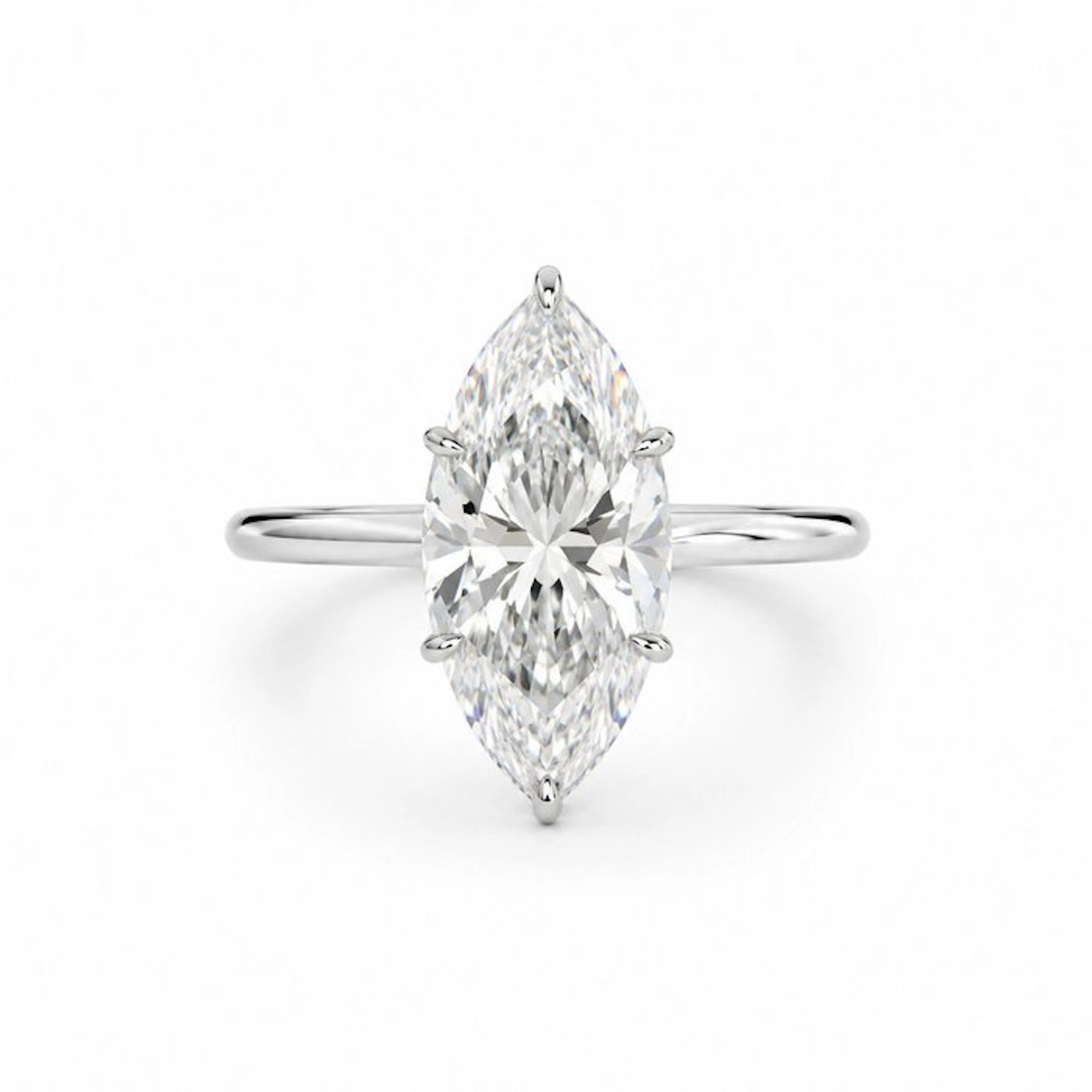 No reserve price - Ring - 14 kt. White gold - 3.10ct. tw. Diamond (Lab-grown)