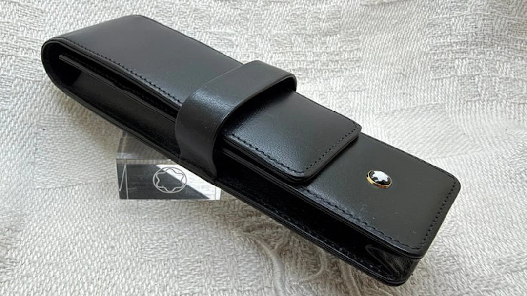 Montblanc - Pen case - Meisterstück Siena Pen Pouch Size 2 - Black Leather