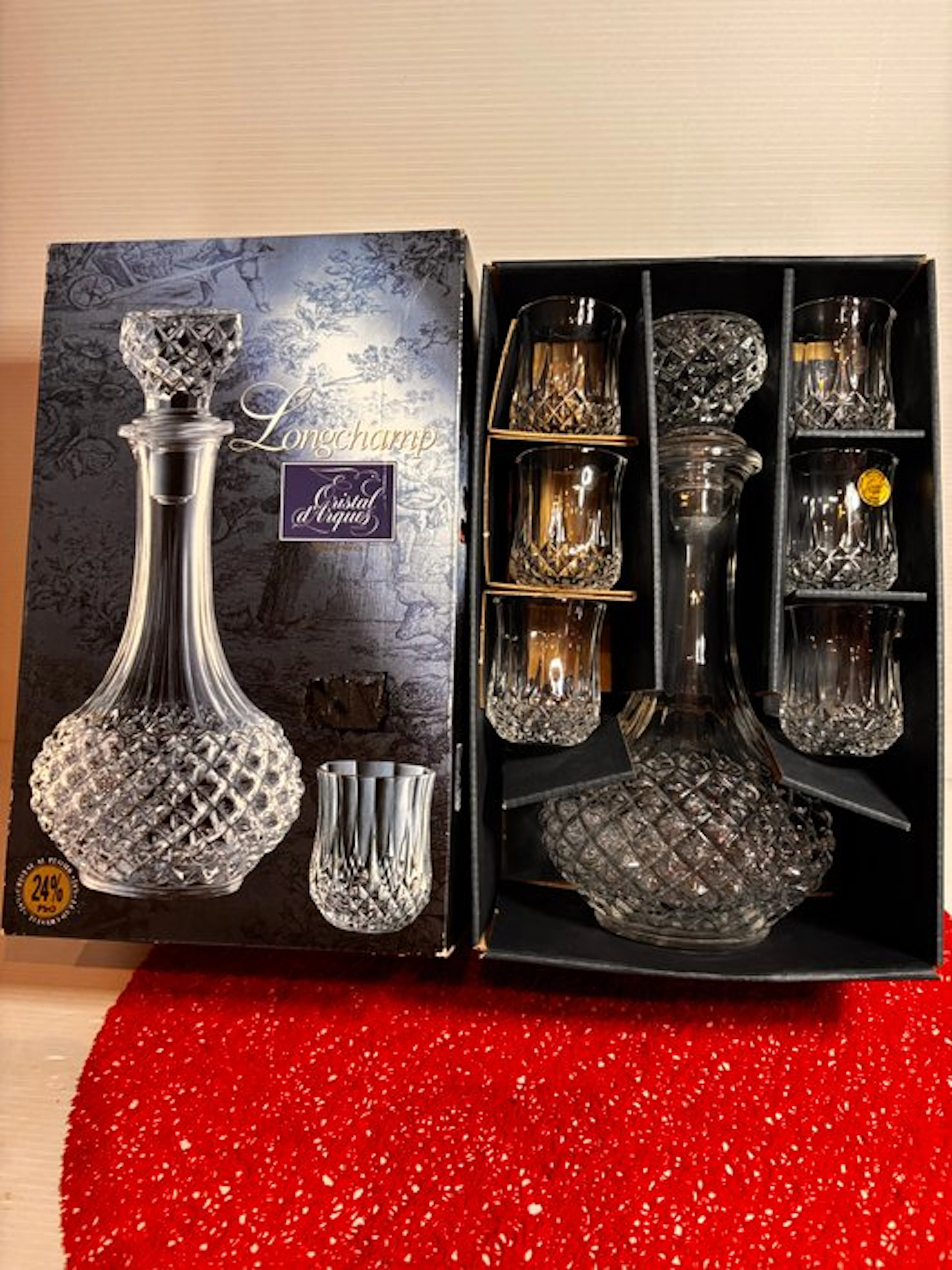 Liquor set - Longchamp - Cristal d'Arques