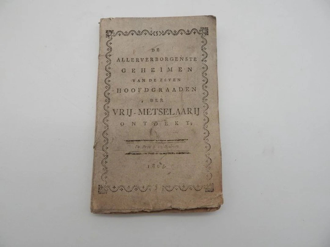 Koppen - vrijmetselarij 1805 De allerverborgenste...