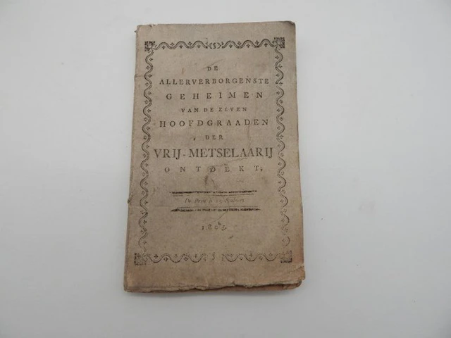 Koppen - vrijmetselarij 1805 De allerverborgenste...
