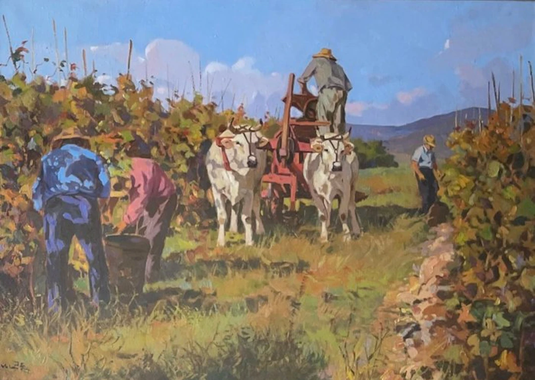 Angiolo Volpe (Livorno, 1943) - Vendemmia - 70x50 cm