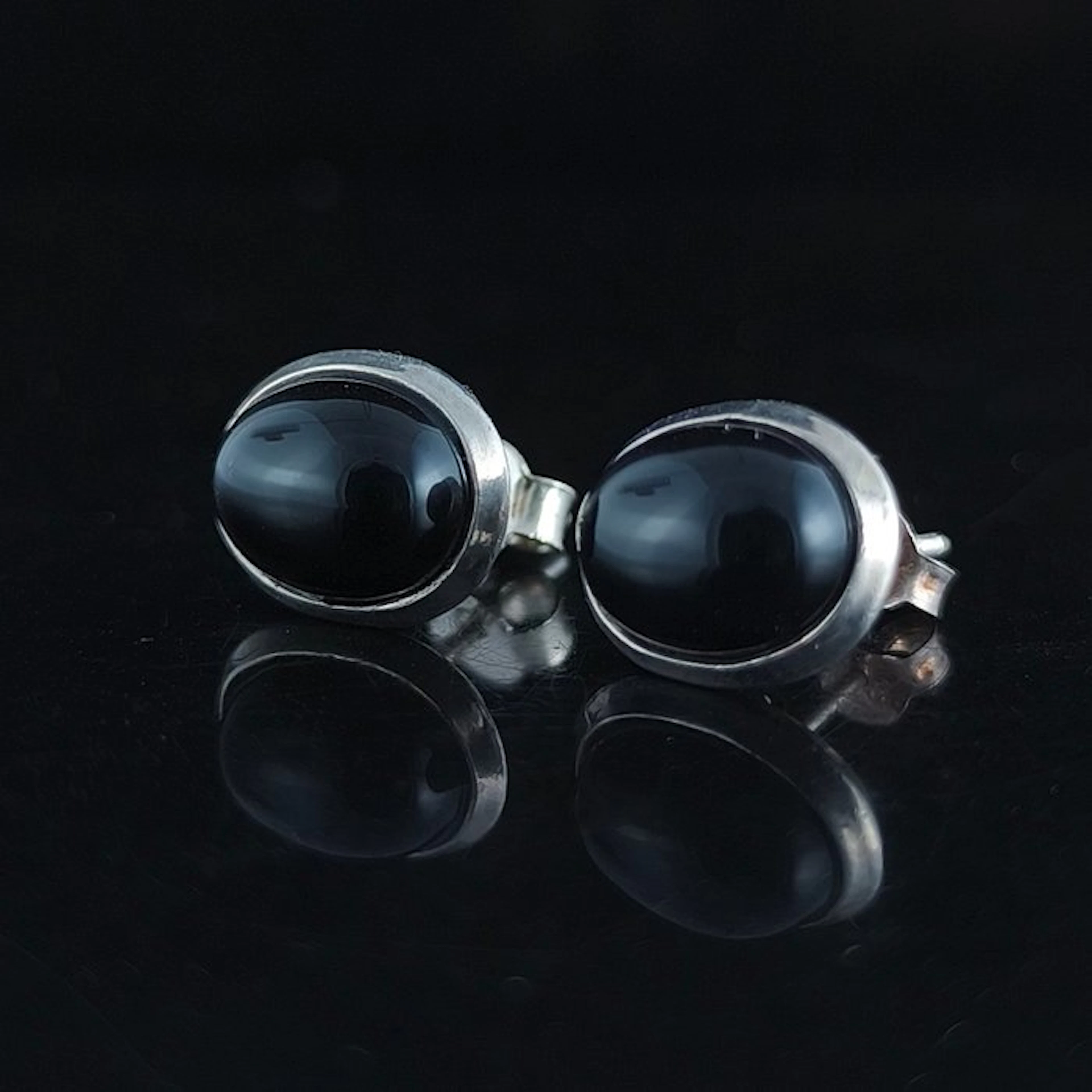 Silver - Earrings - Onix Sterling Silver