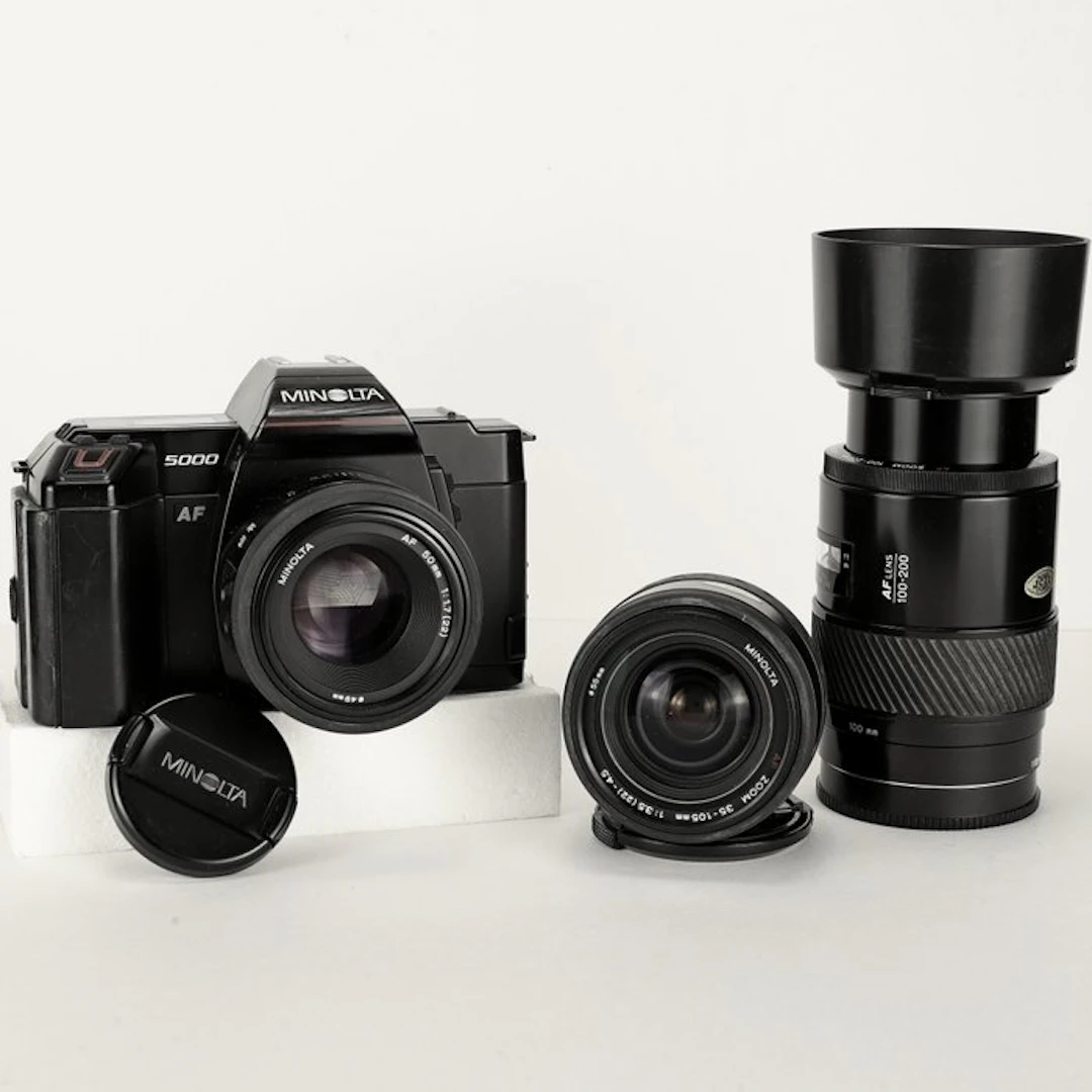 Minolta 5000AF + AF 35-105 + AF 100-200 Analogue camera