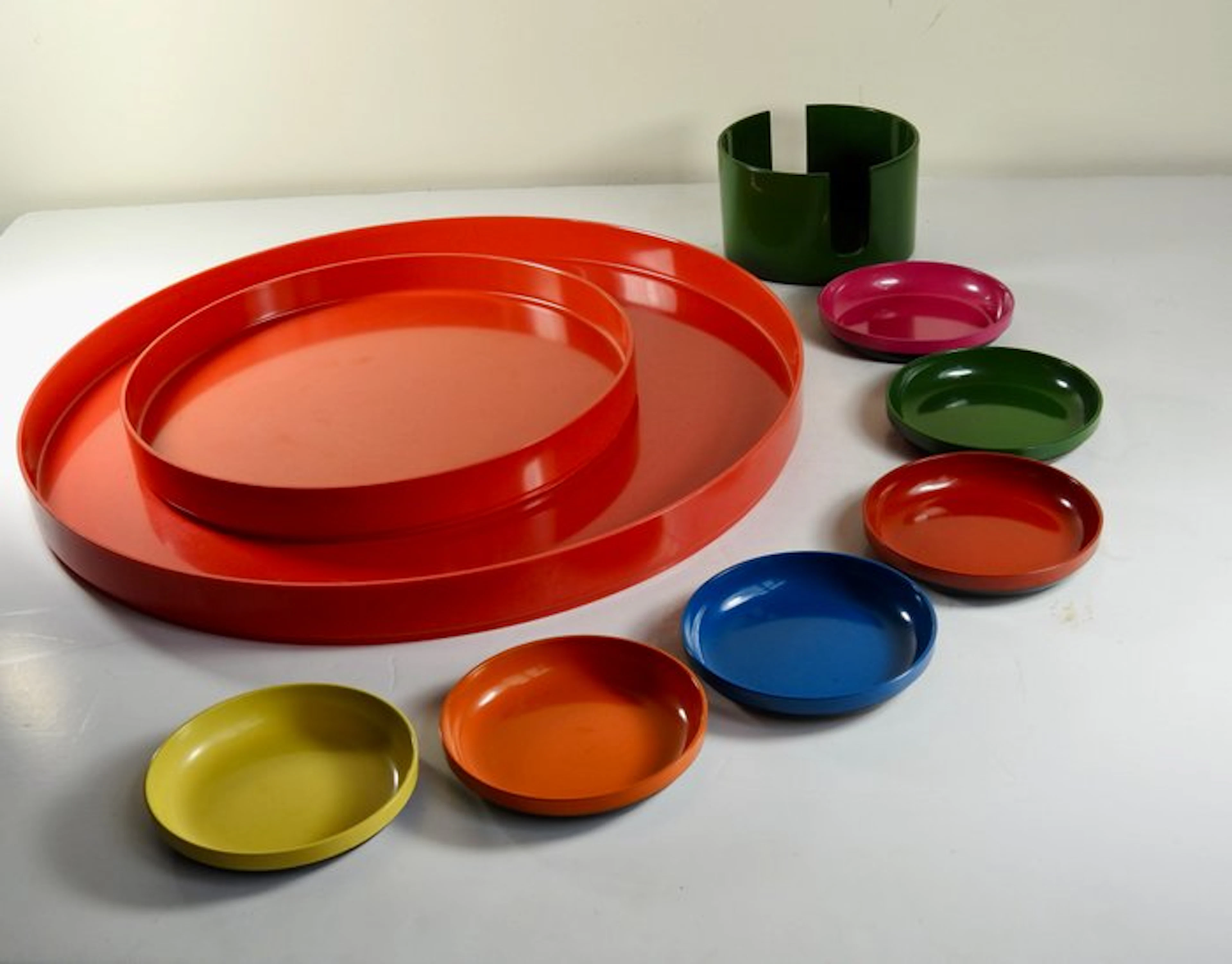 Melamin - Tray (3) - plastic - Bowls & Party Set